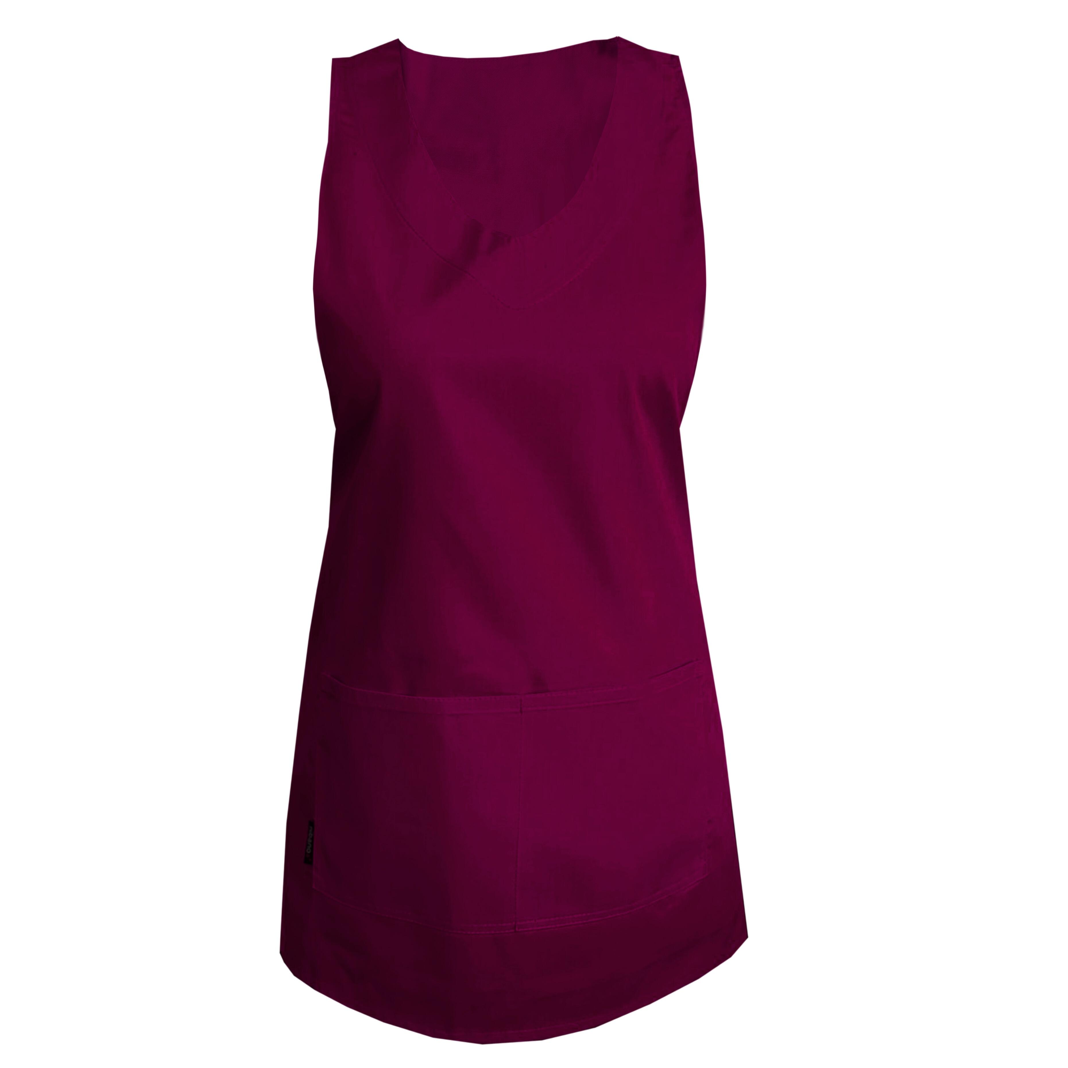 Custom waterproof wrap around hairdressing apronBurgundy