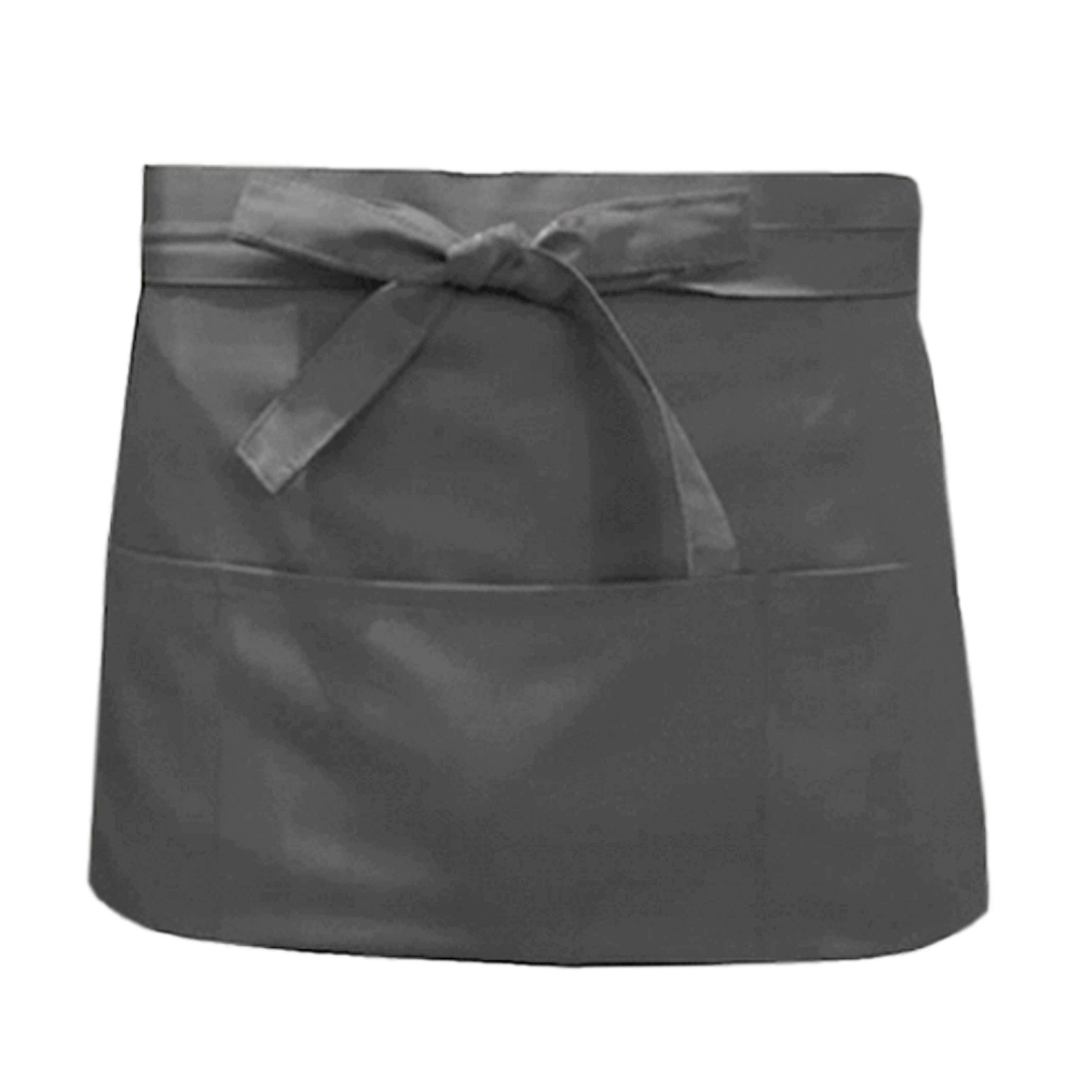 Nibano short waist apron with pockets grey