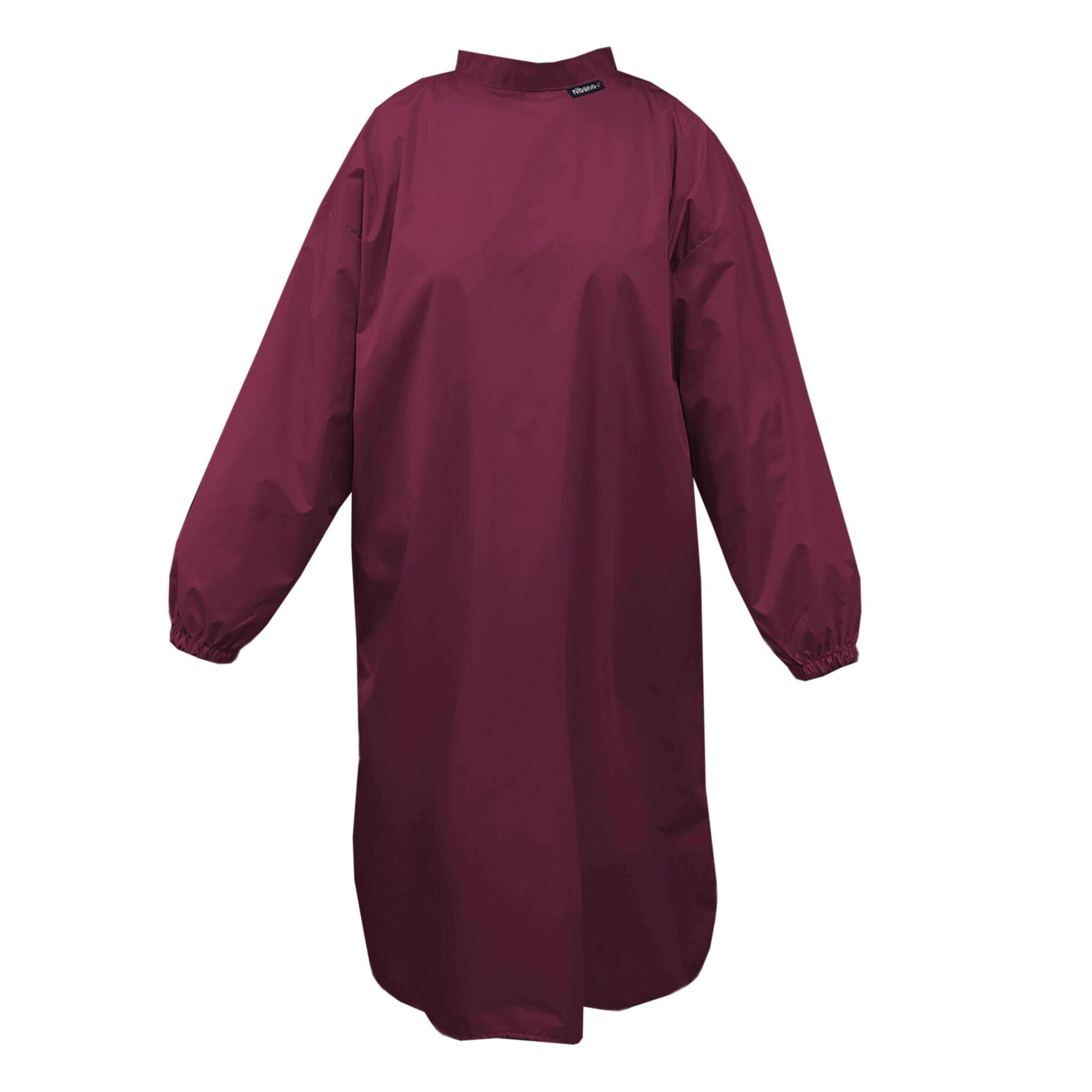 Nibano Hairdressing gown with sleeves Burgundy