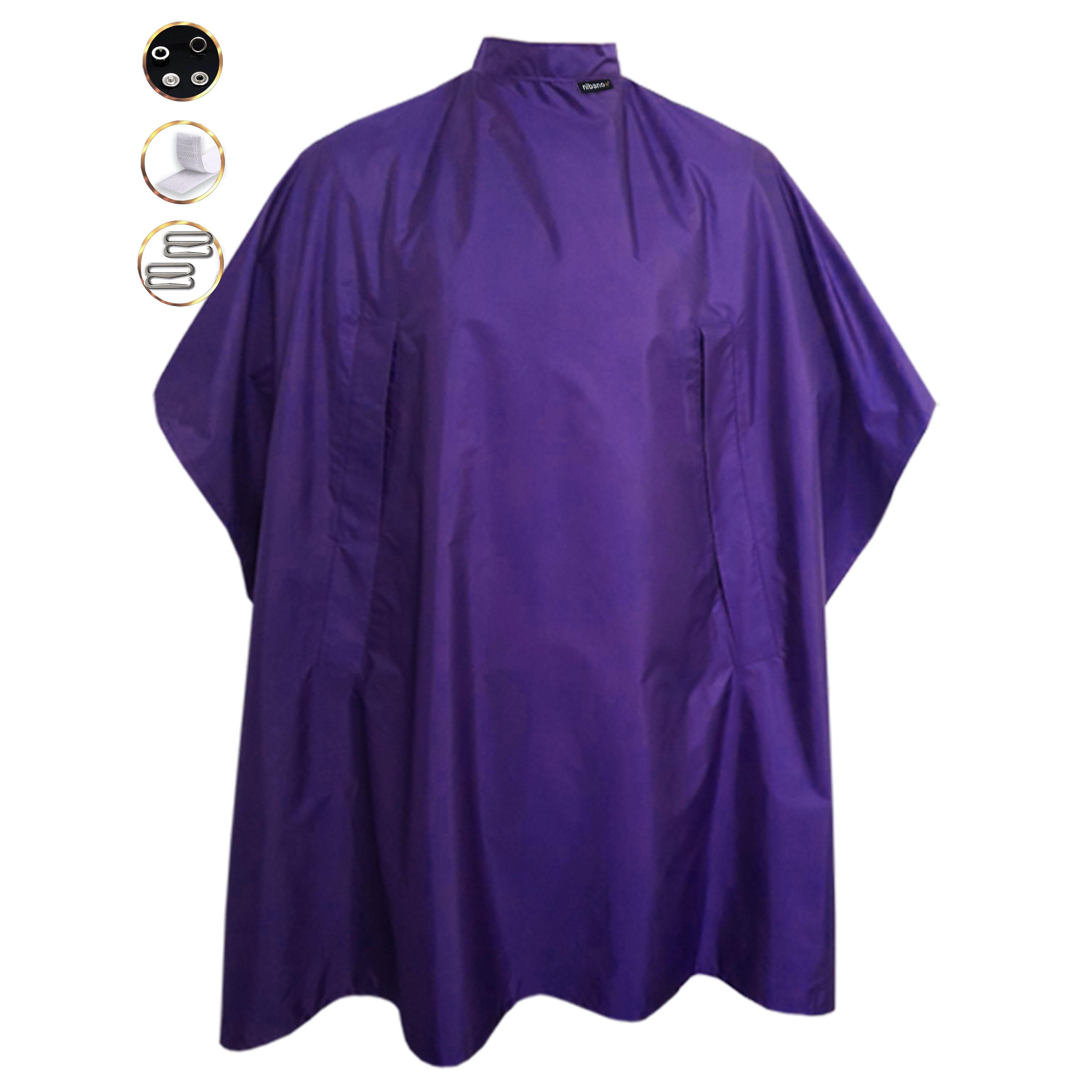 Nibano Hairdressing gown purple with handsplit