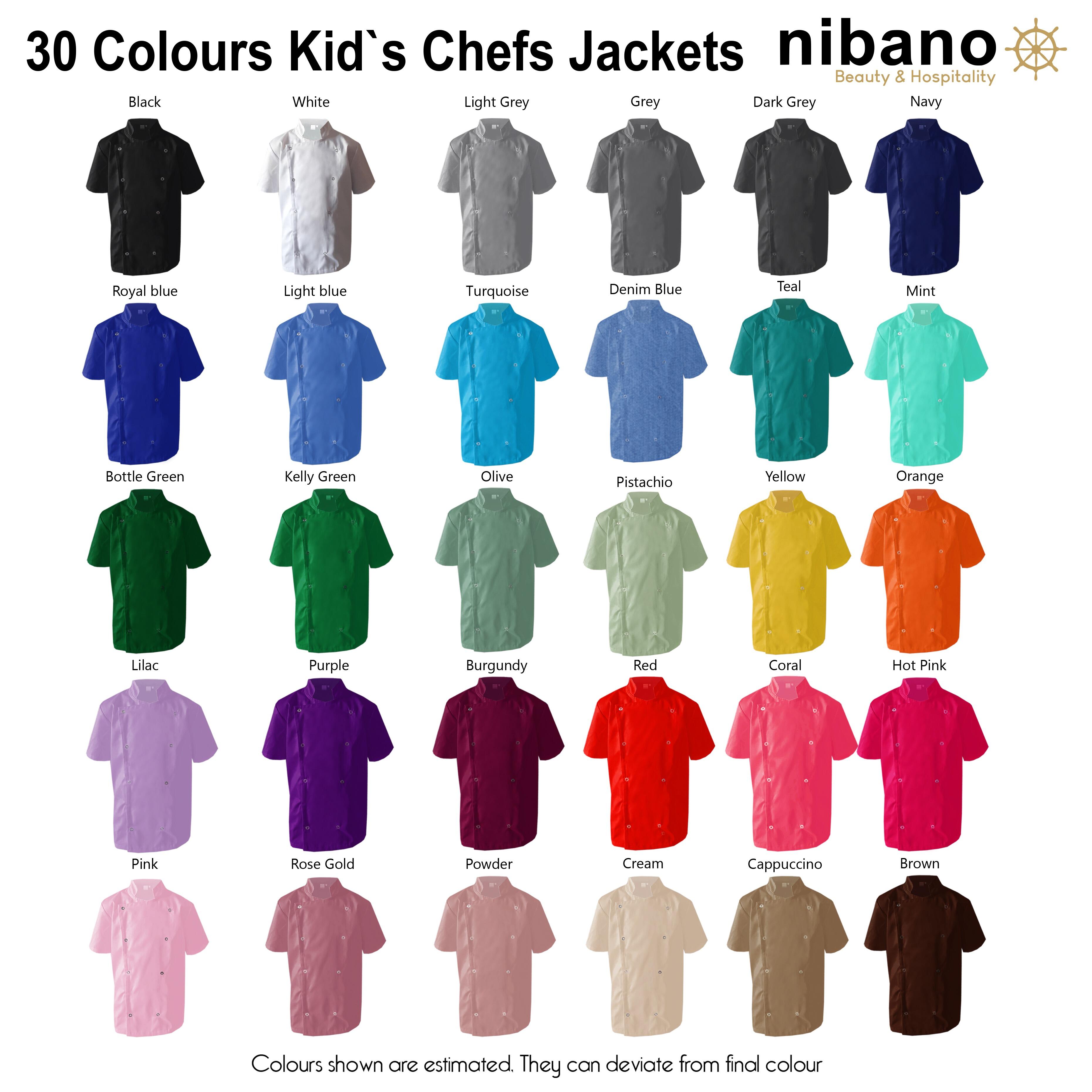 Personalised Kids Short Sleeve Chef's Jacket Cappuccino