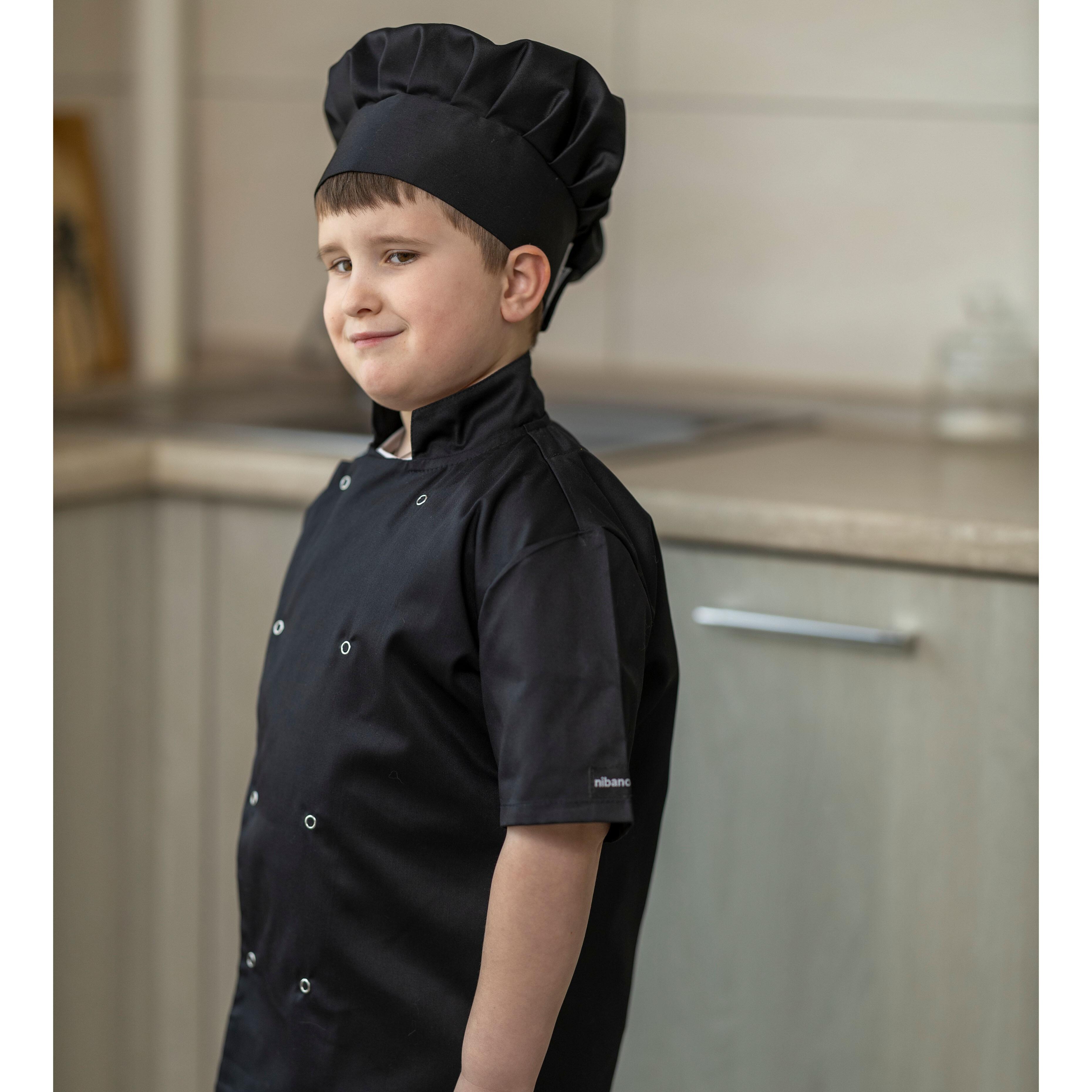 Kids Chef's Jacket Black with name