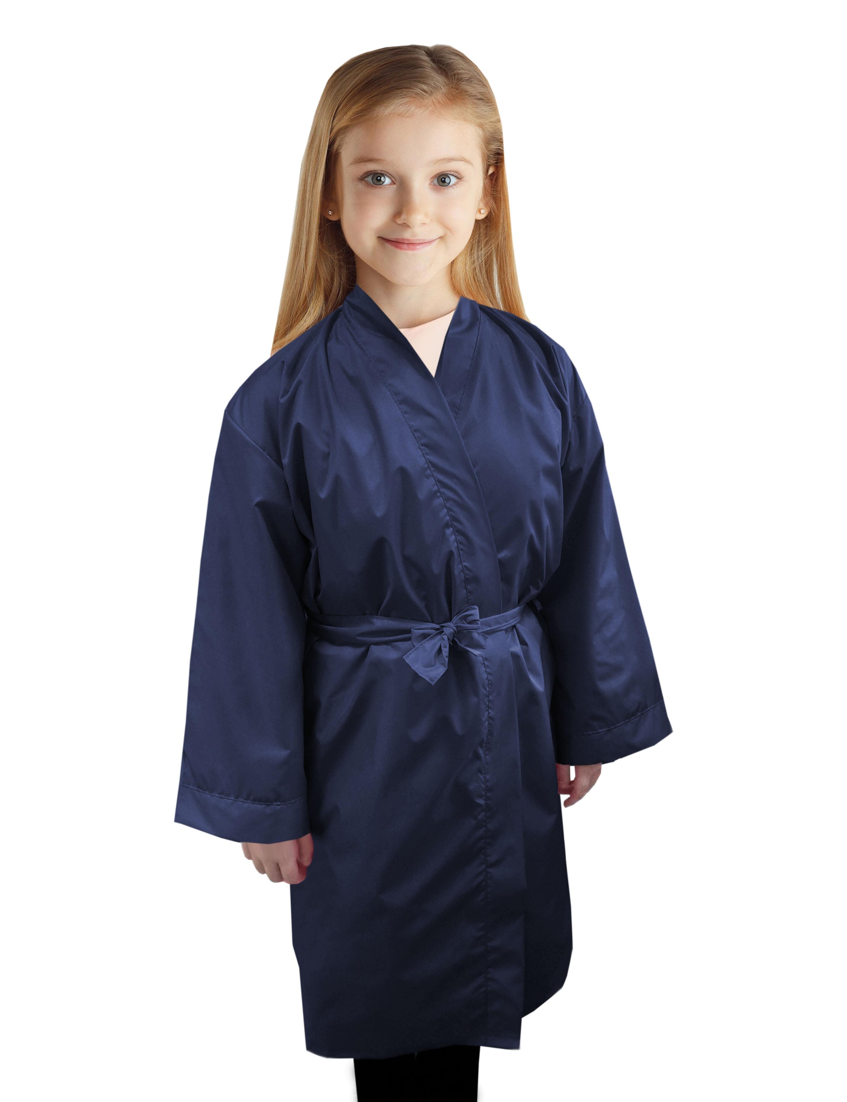 Kids Kimono Gown Navy for beauty salon