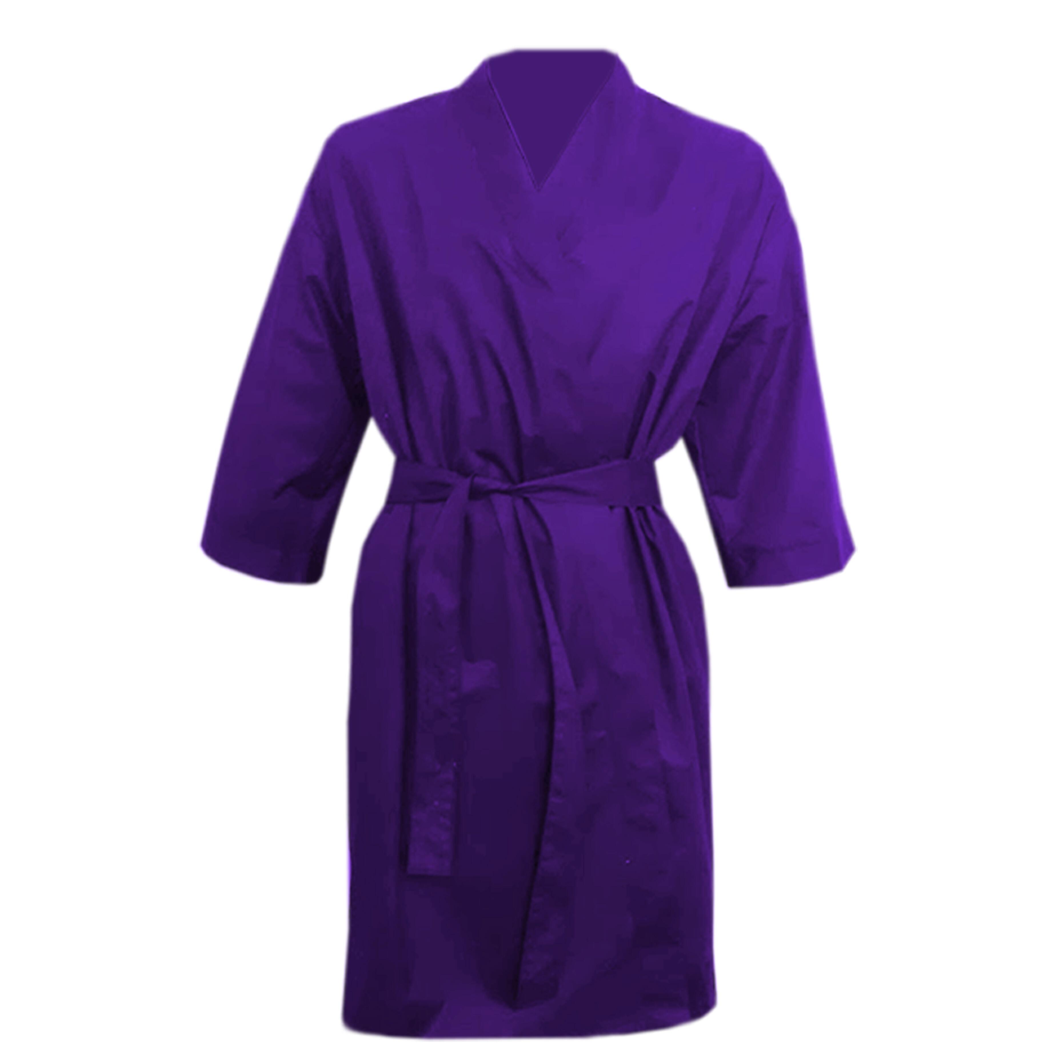 Purple Salon Kids Kimono Gown with logo