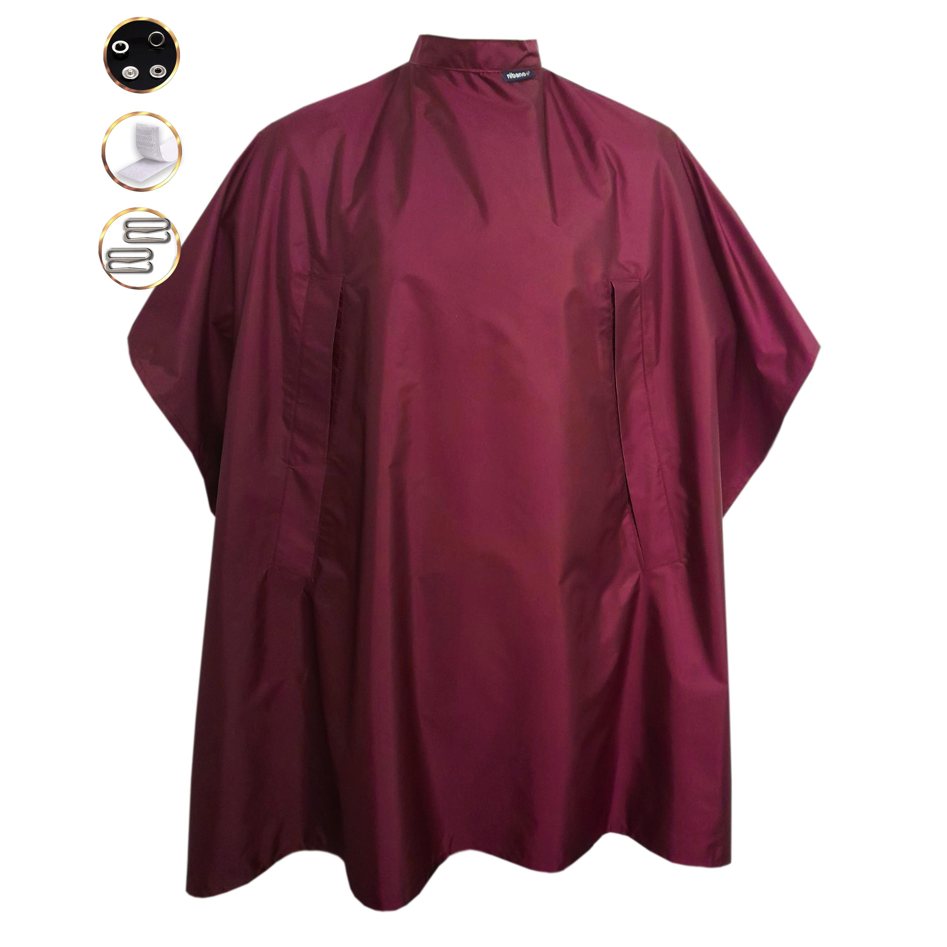 Hair Salon Cape Burgundy With Hand Slits
