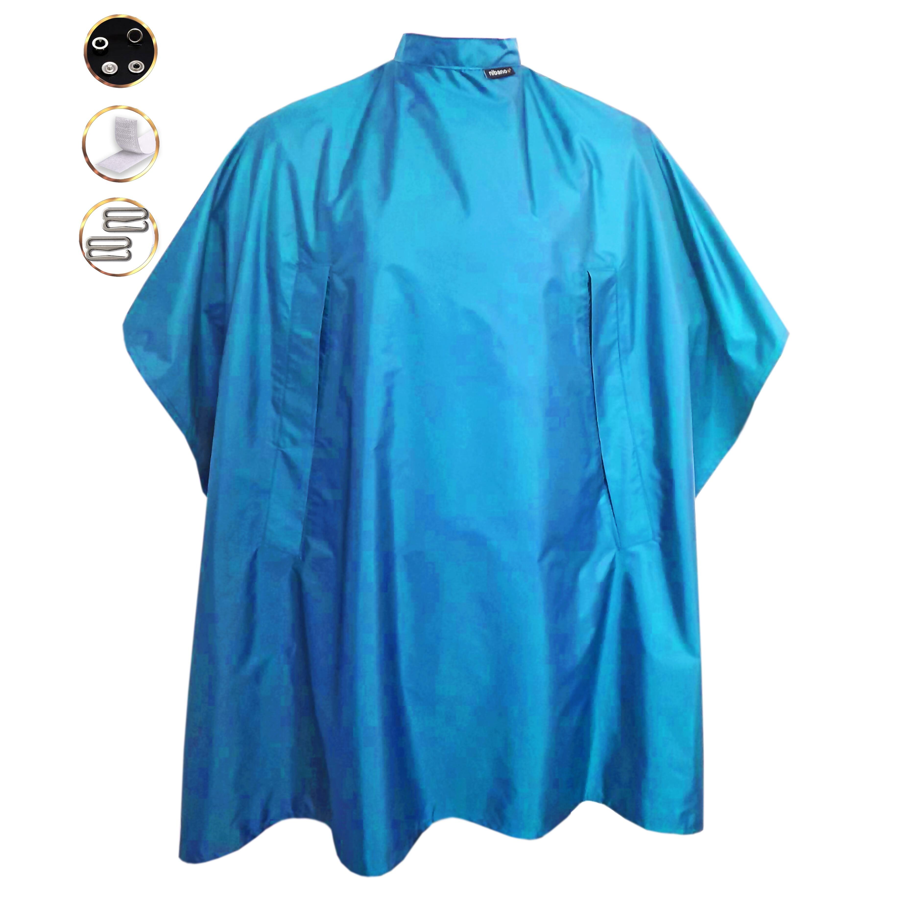 Nibano Hairdressing gown Turquoise with hand slits
