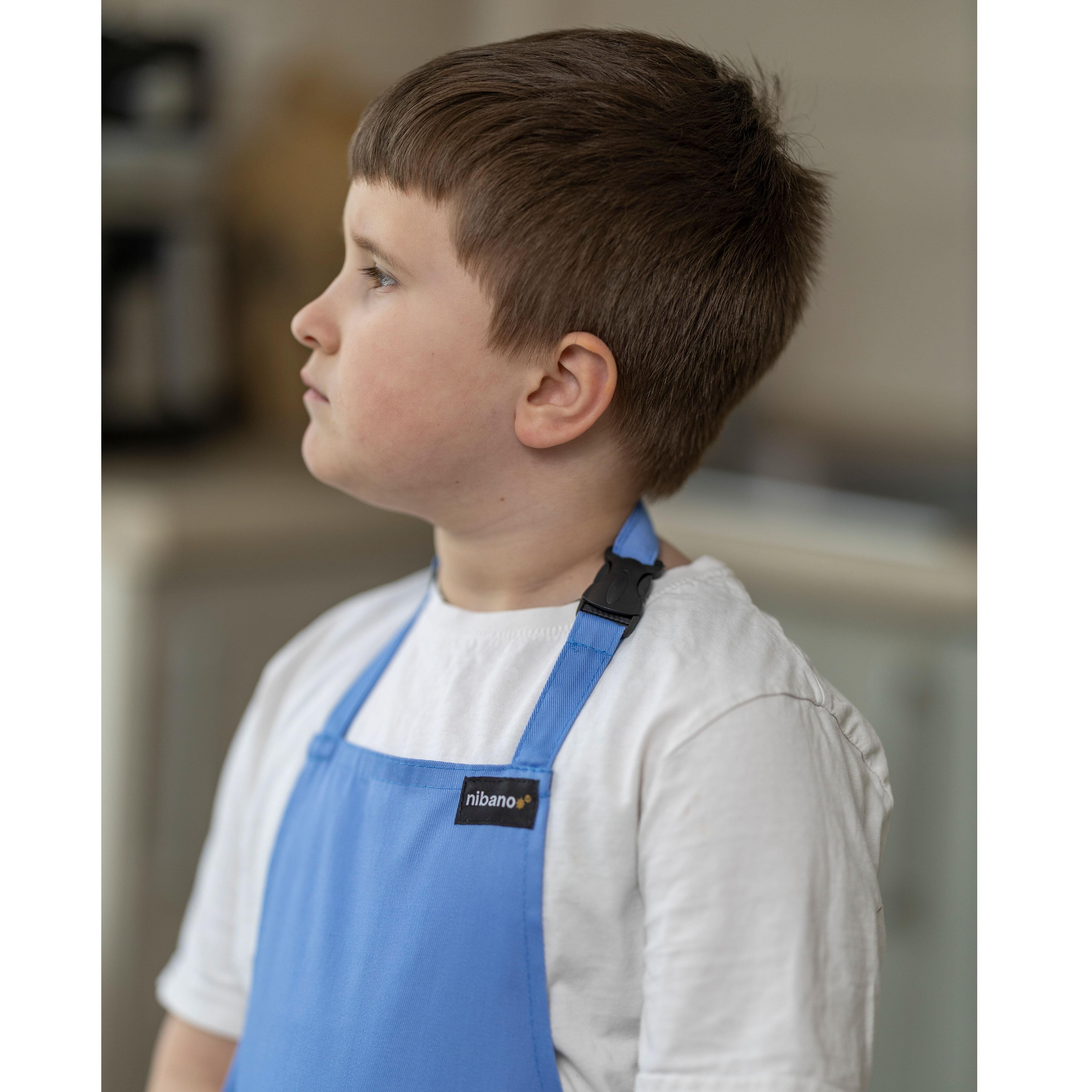 Custom Kids Apron Light Blue