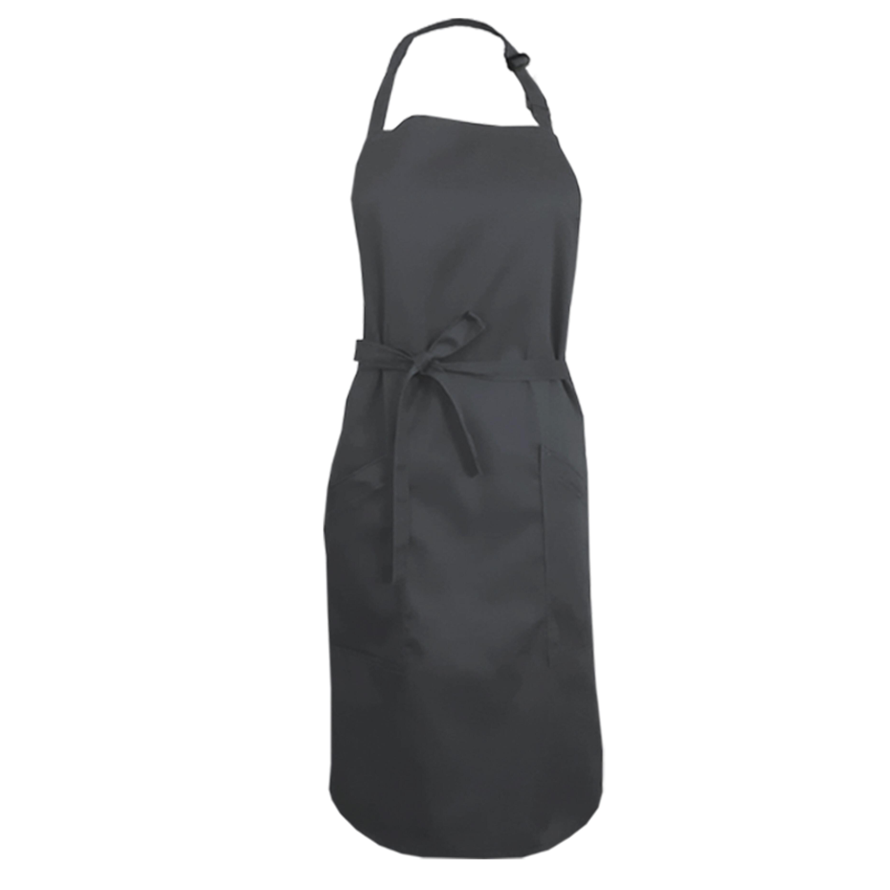 Dark Grey Apron with Side Pockets Nibano