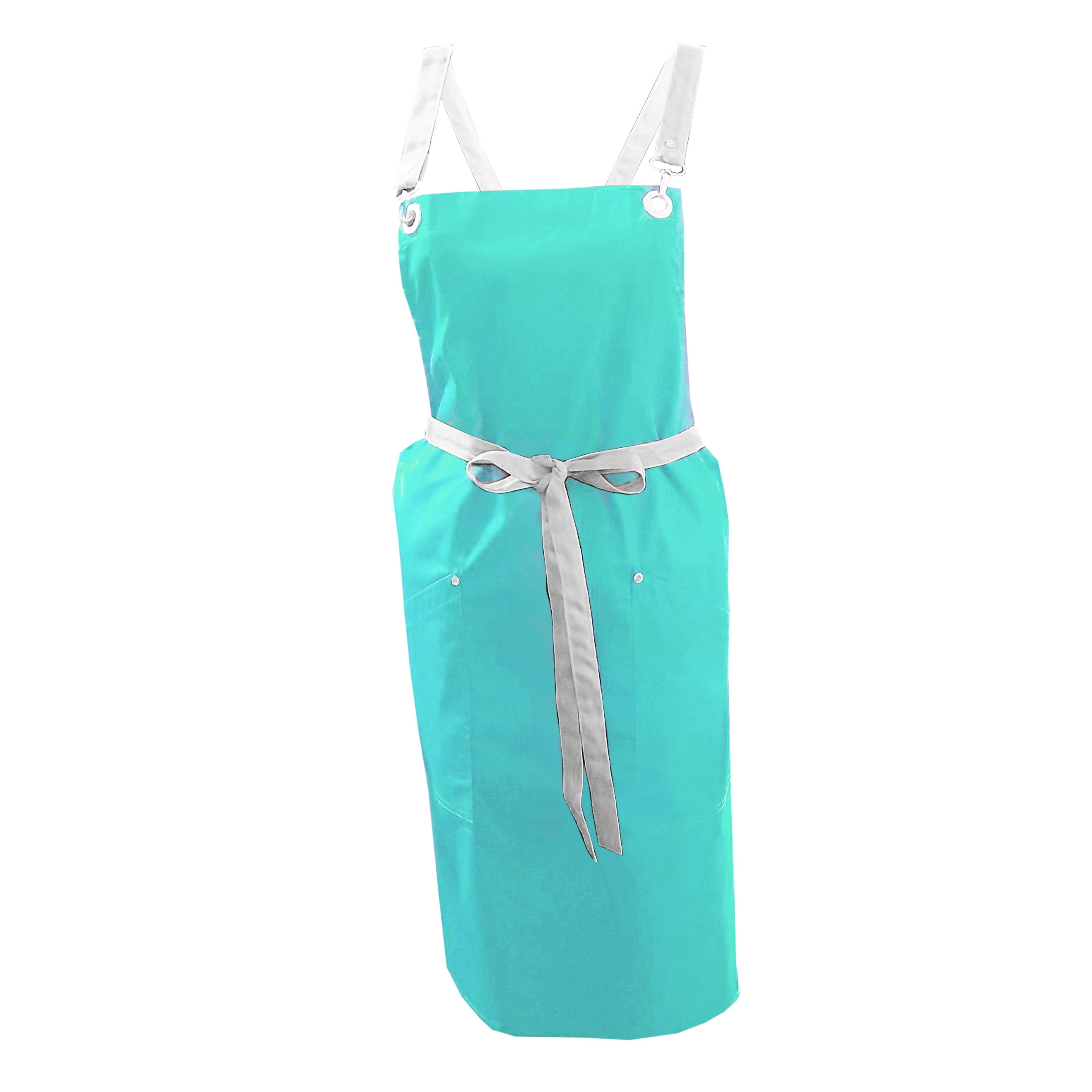 Personalised Apron with Crossover Ties Mint