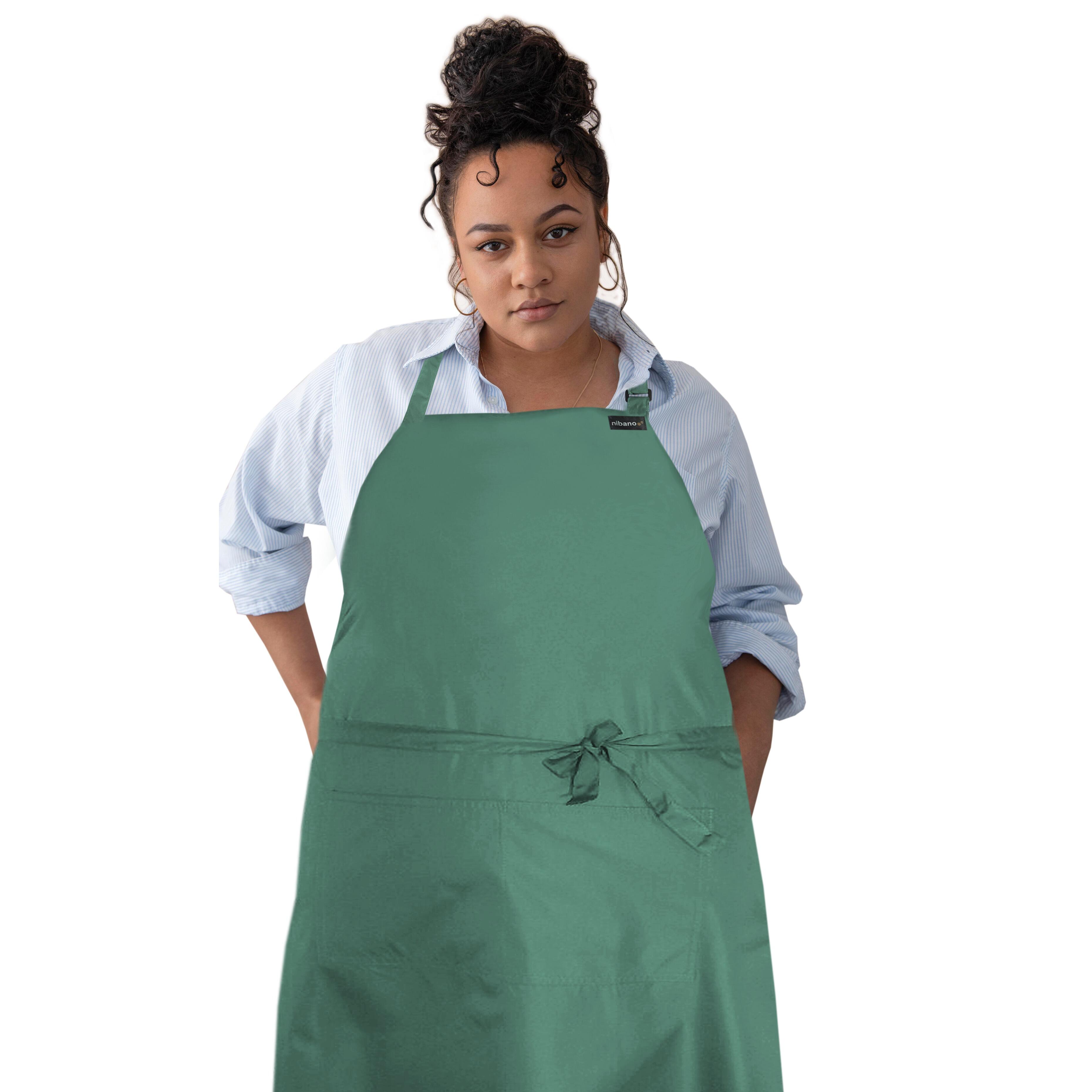 Waterproof Plus size Apron Pockets Olive