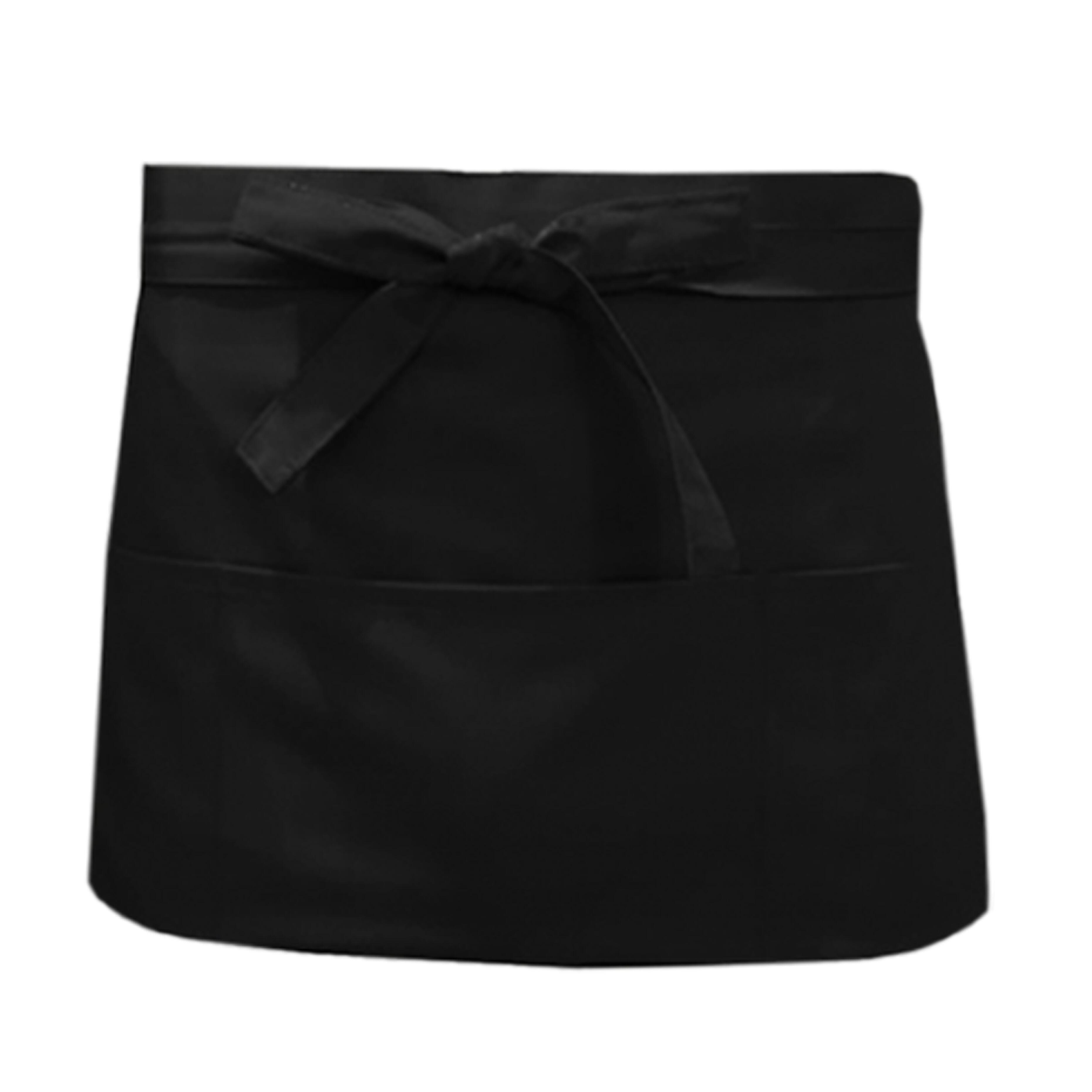 Nibano short waist apron with pockets black