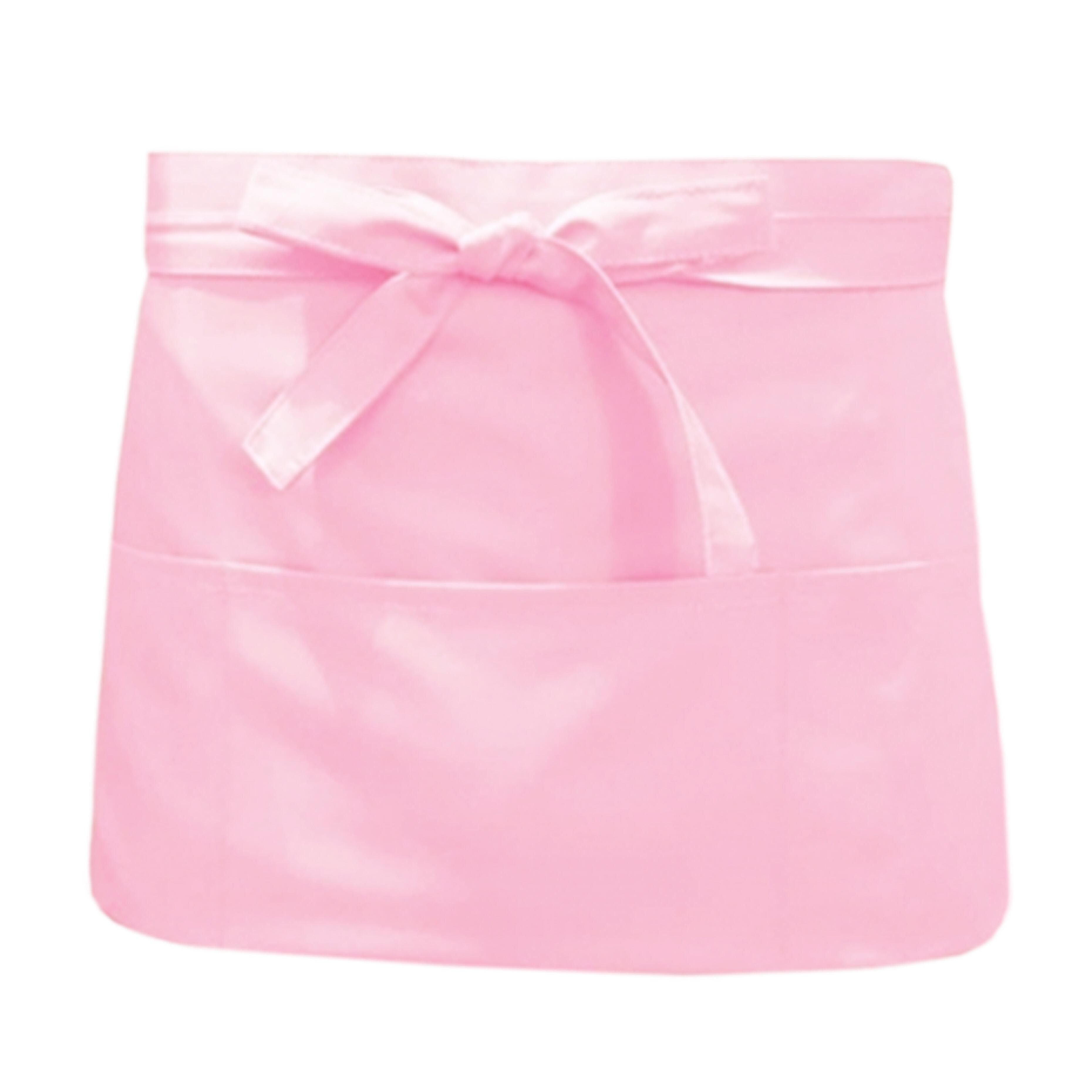 Nibano short waist apron with pockets pink