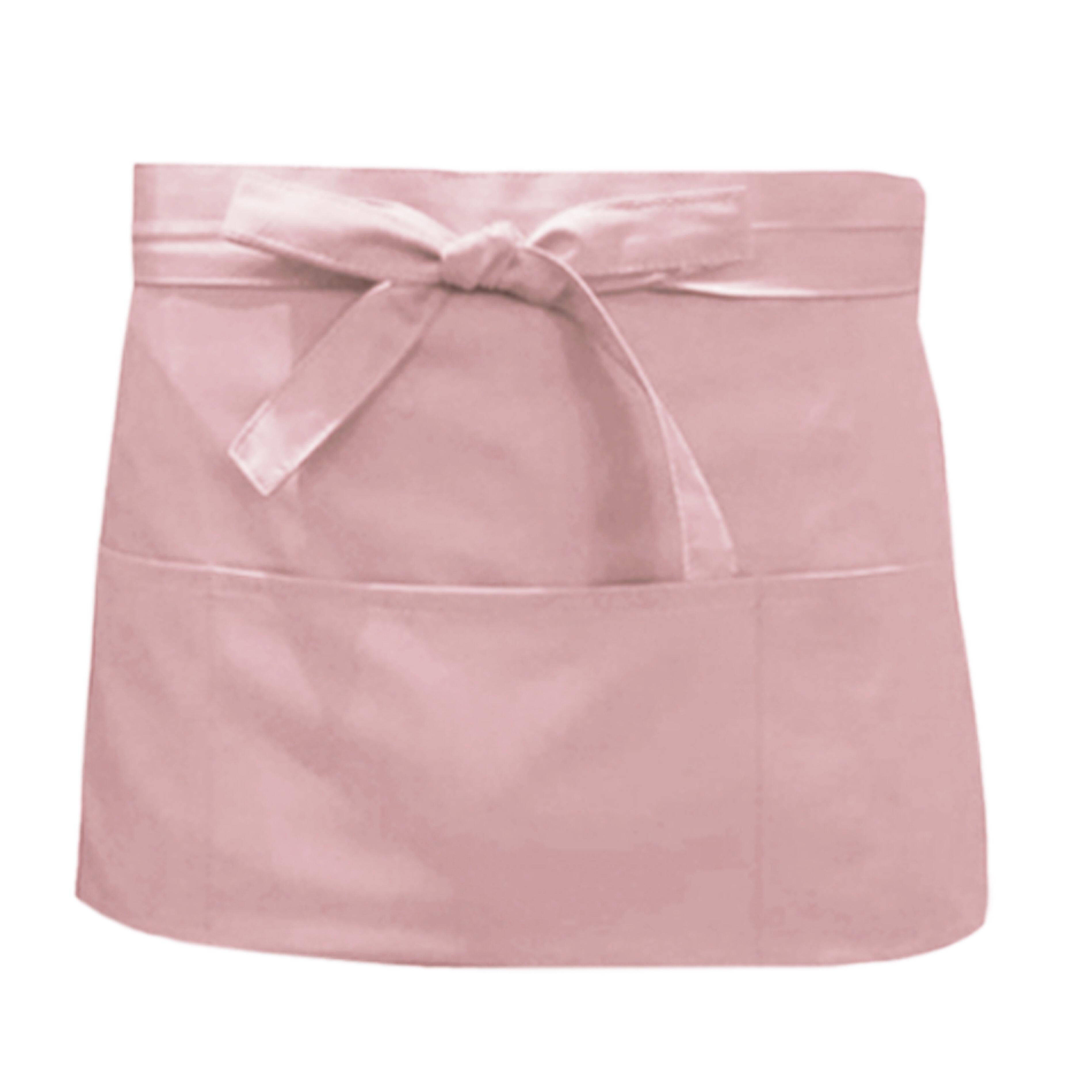 Nibano short waist apron with pockets powder