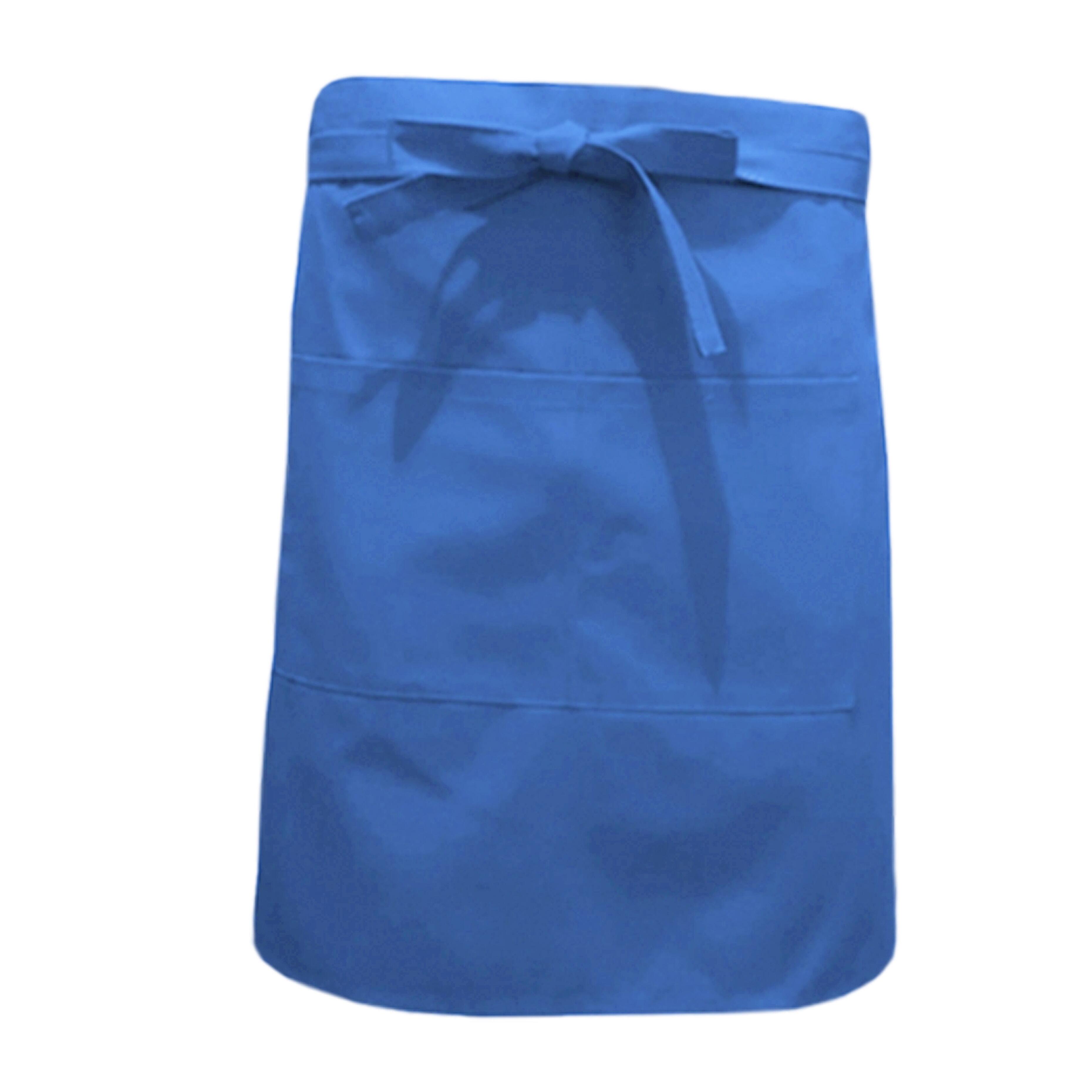 Nibano mid length waist apron with pockets Light Blue