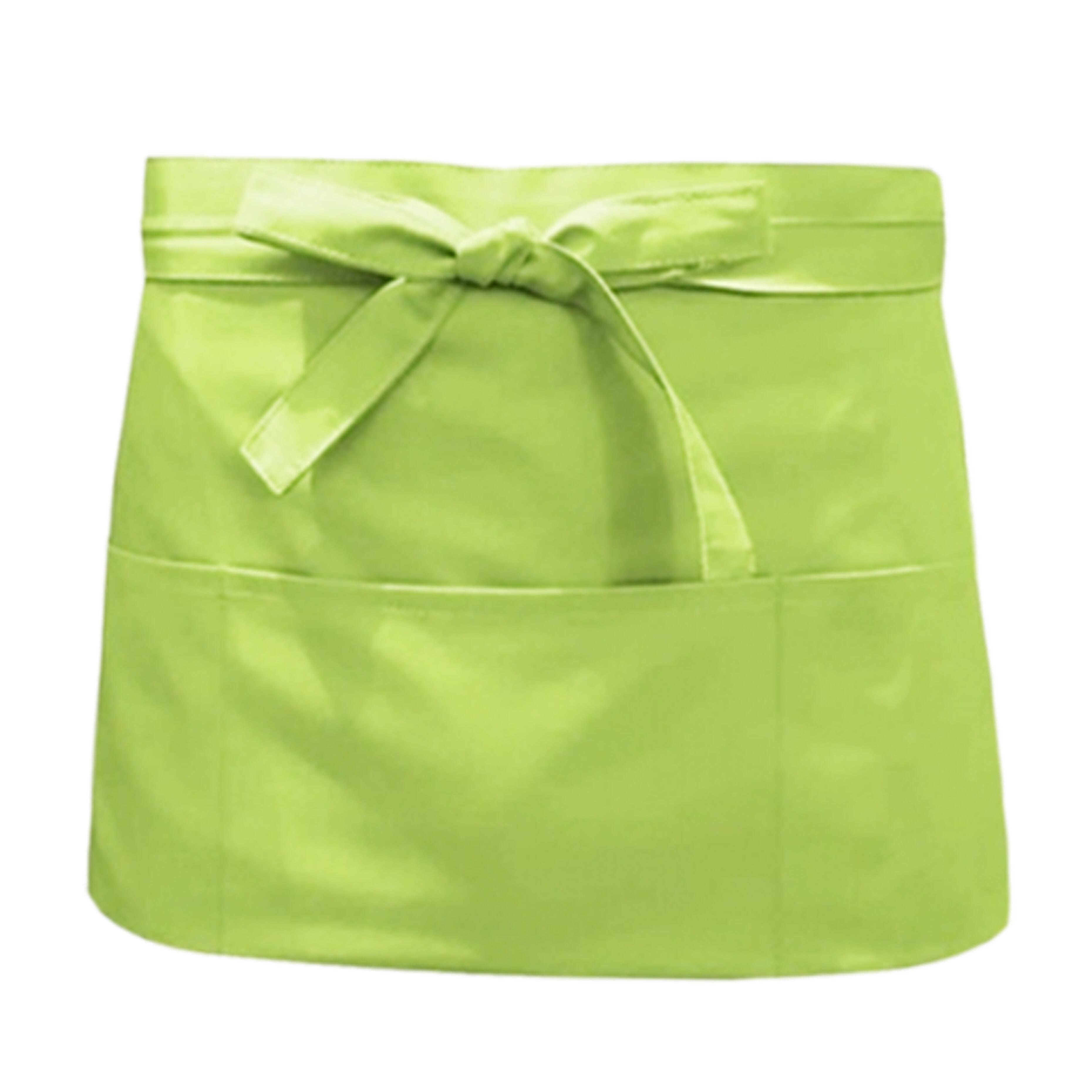 Nibano short waist apron with pockets lime