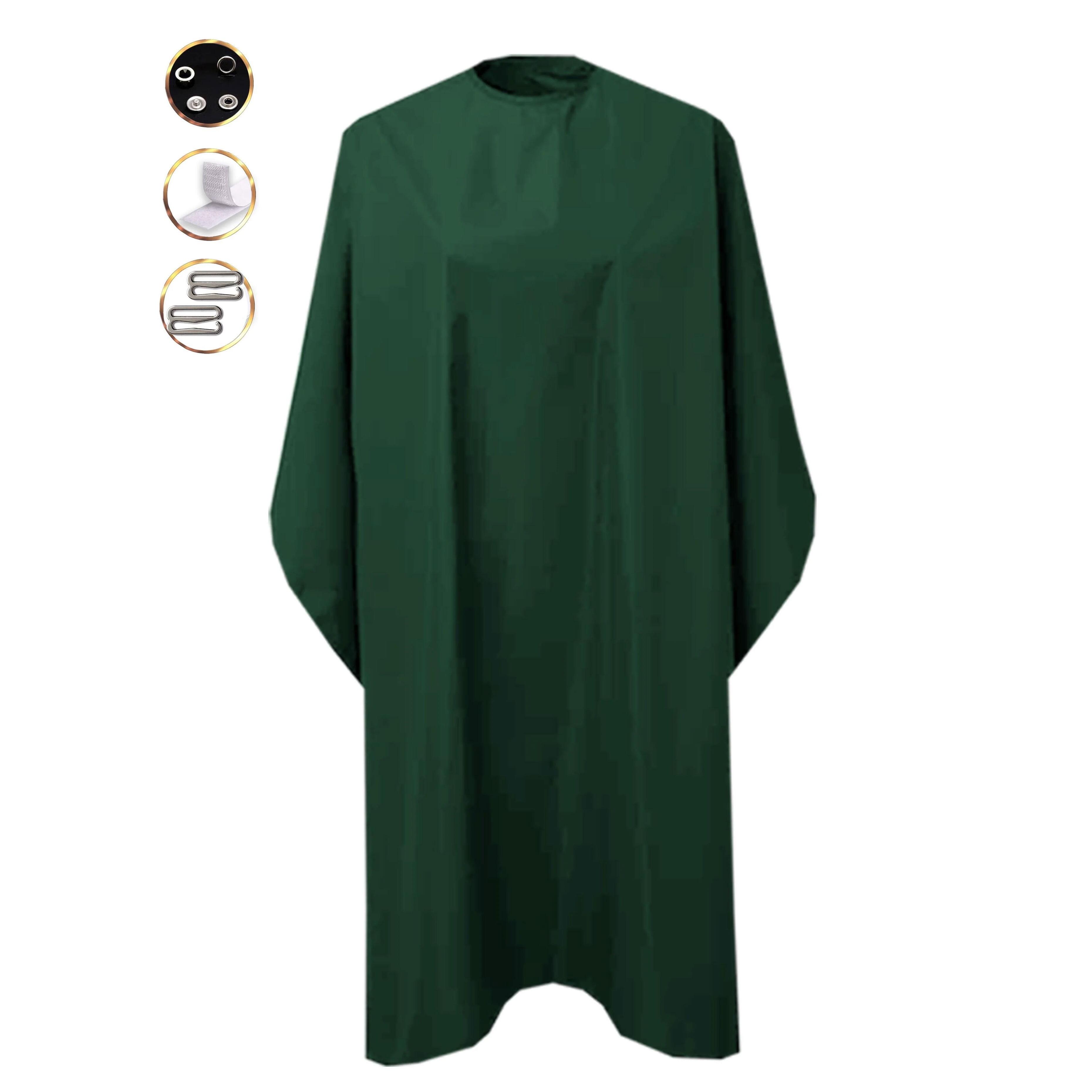 Nibano Hairdressing gown with hand slits bottle green