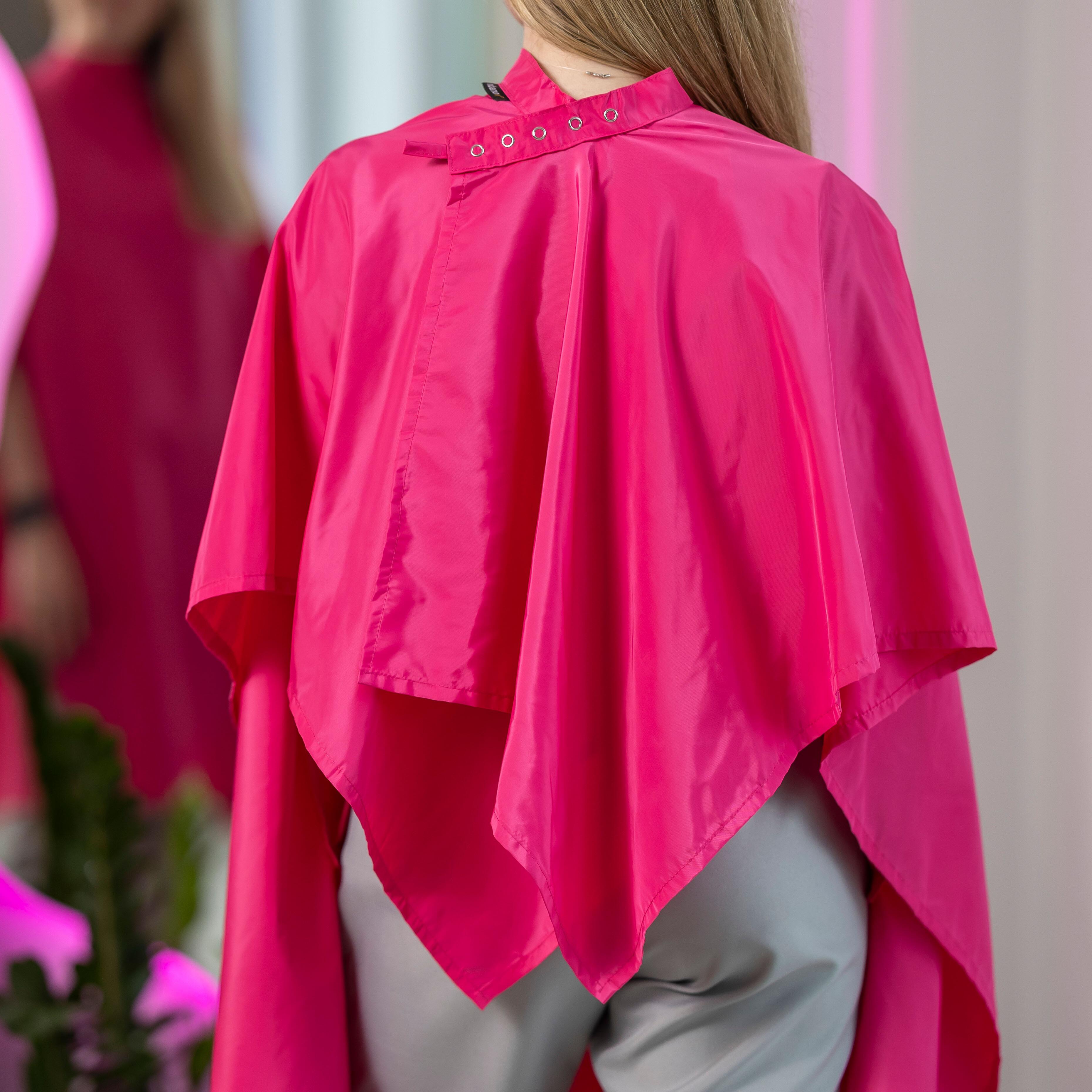 Waterproof Hot Pink salon cape