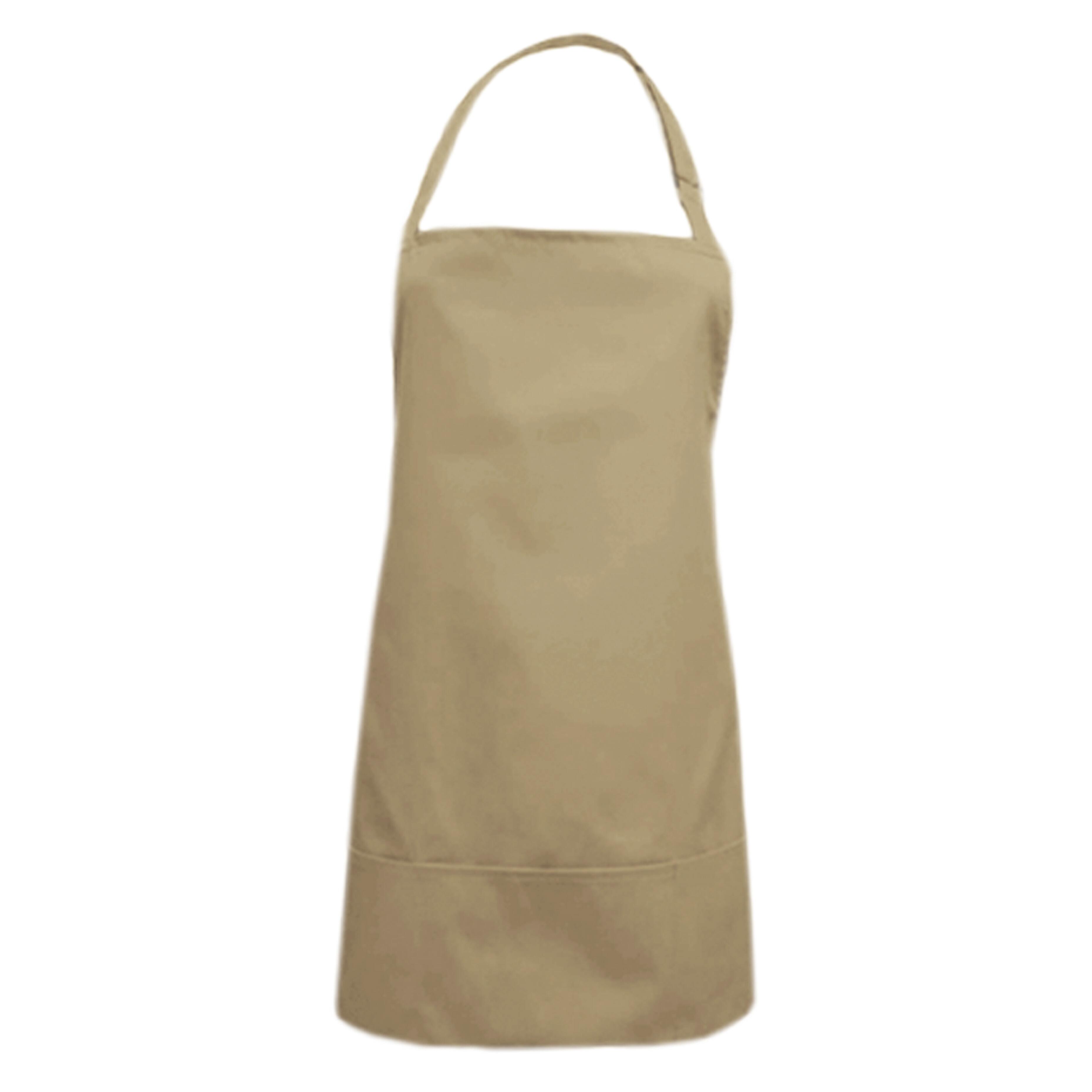 Cappuccino Short Bib Apron with 3 pockets