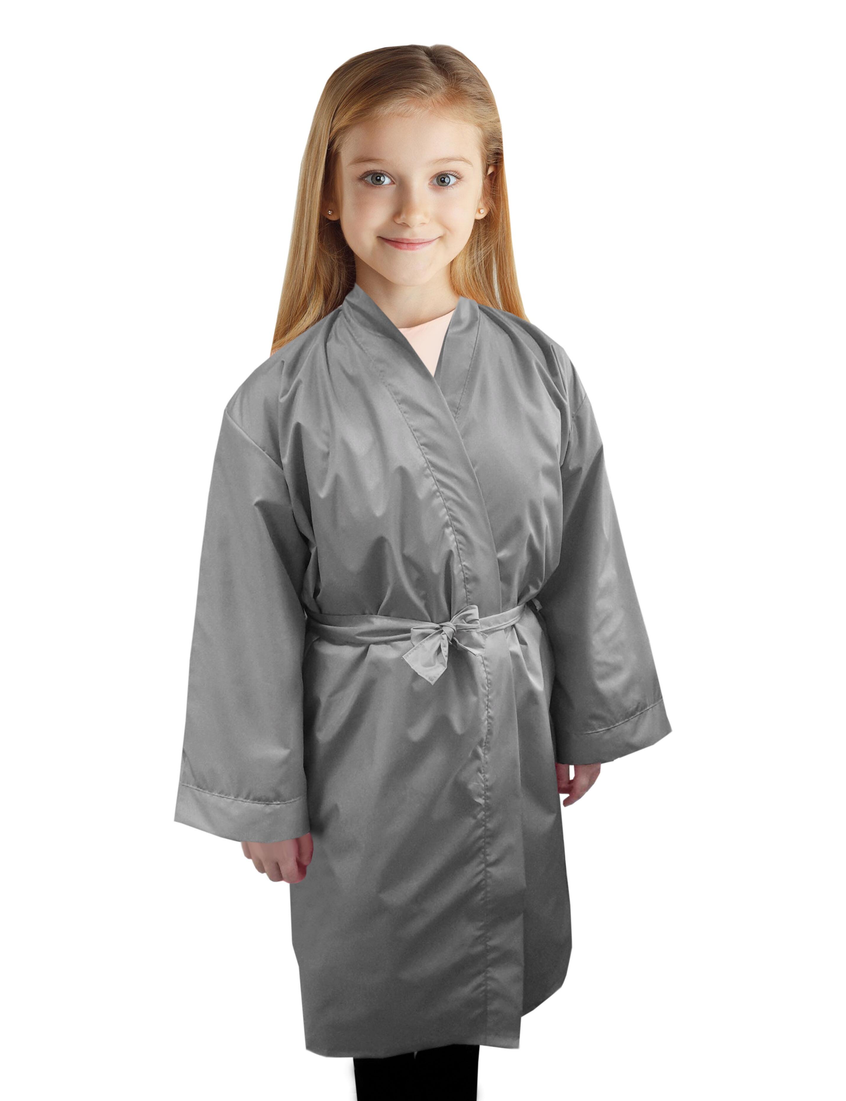 Custom Salon Kids Kimono Gown Grey