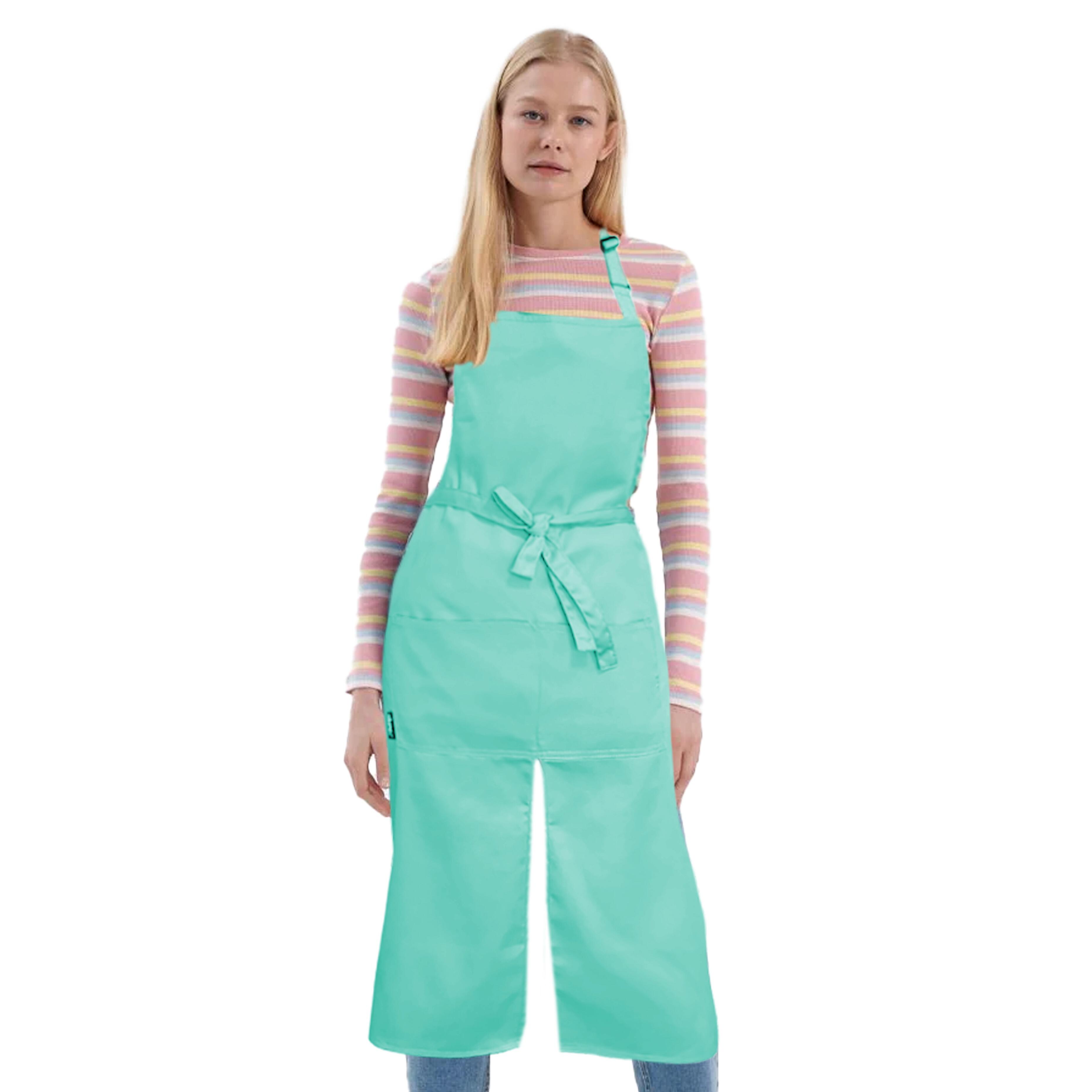 Custom Long Splitted Bib Apron Mint