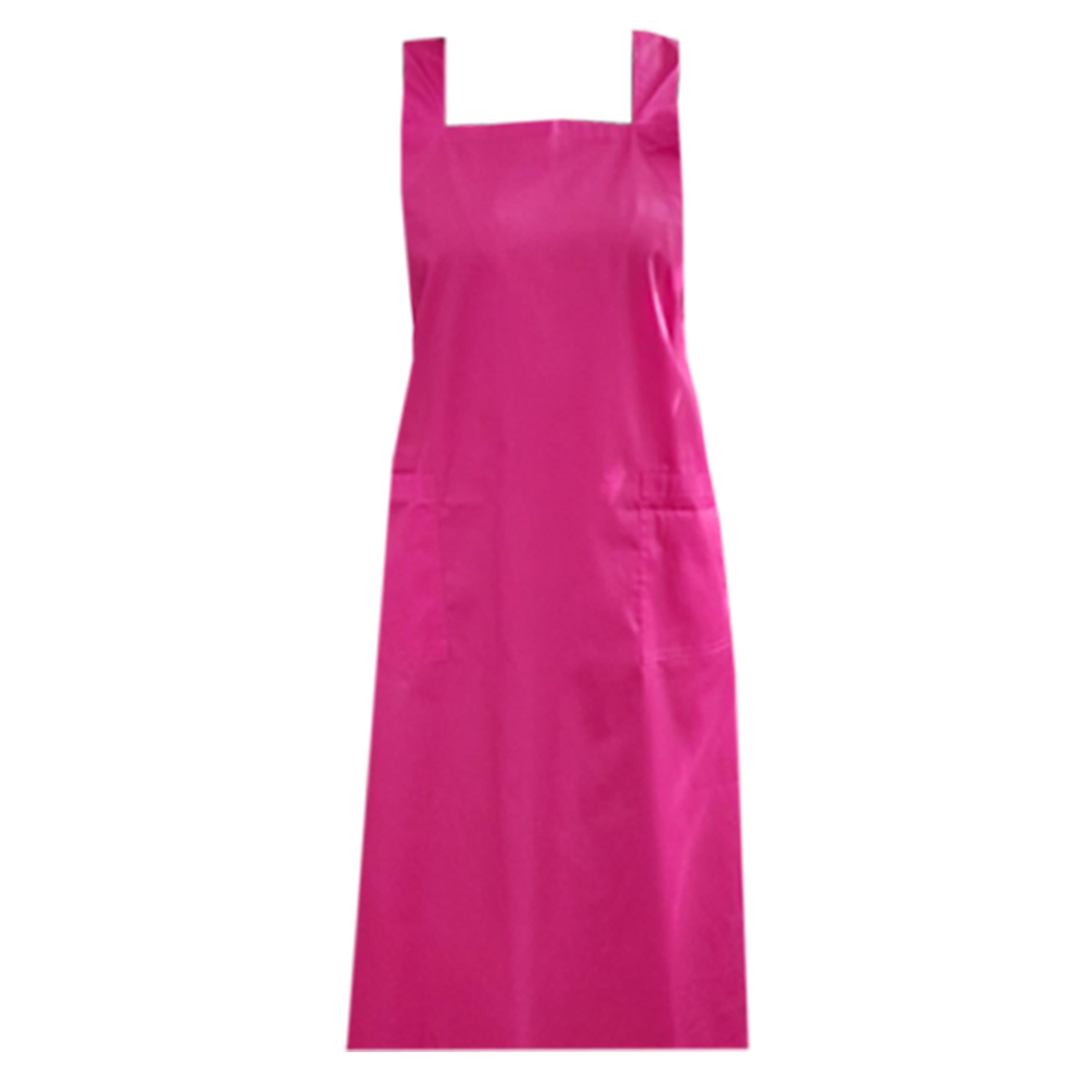 Personalised Cross Back Apron Pockets Hot Pink