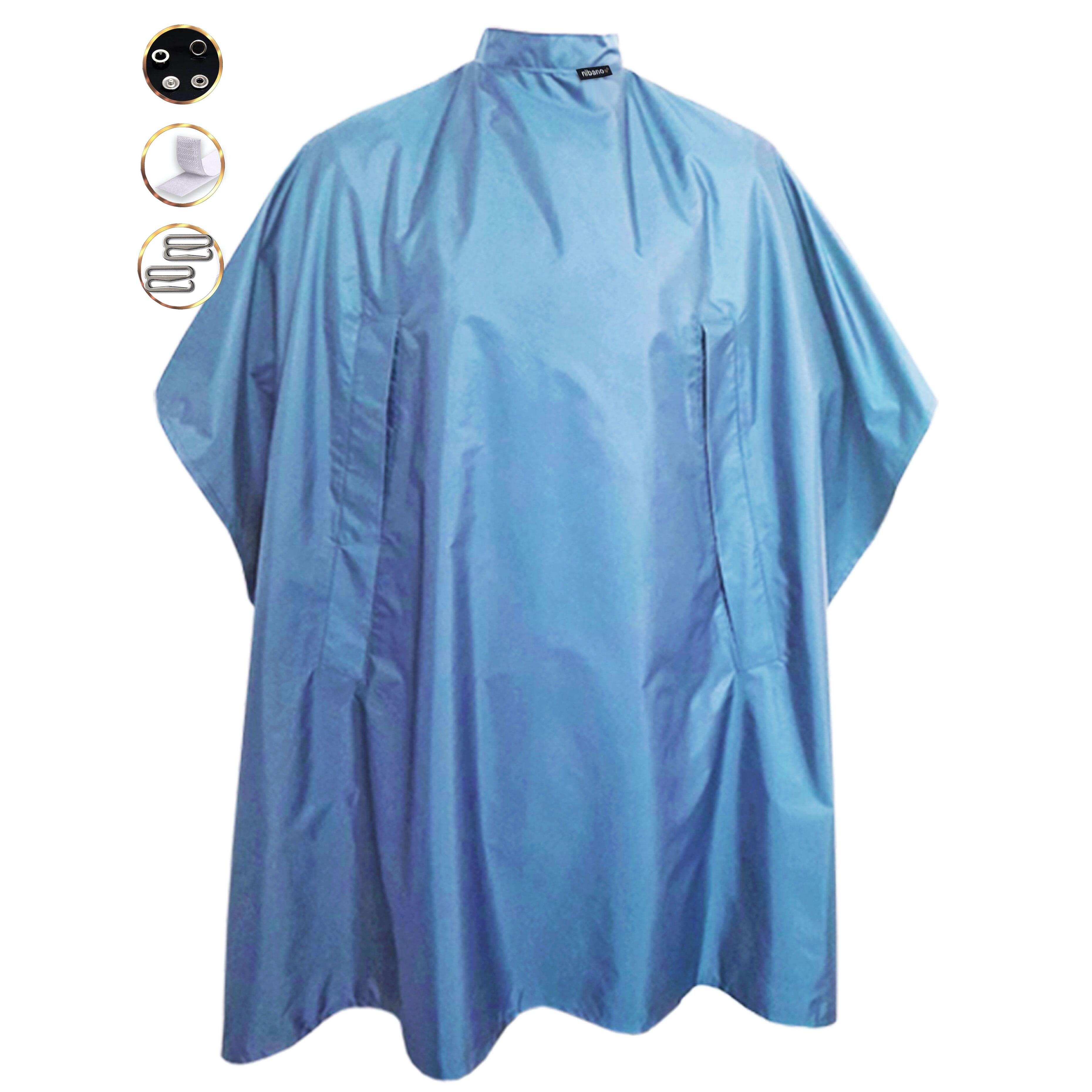 Nibano hairdressing gowns light blue with hand slits