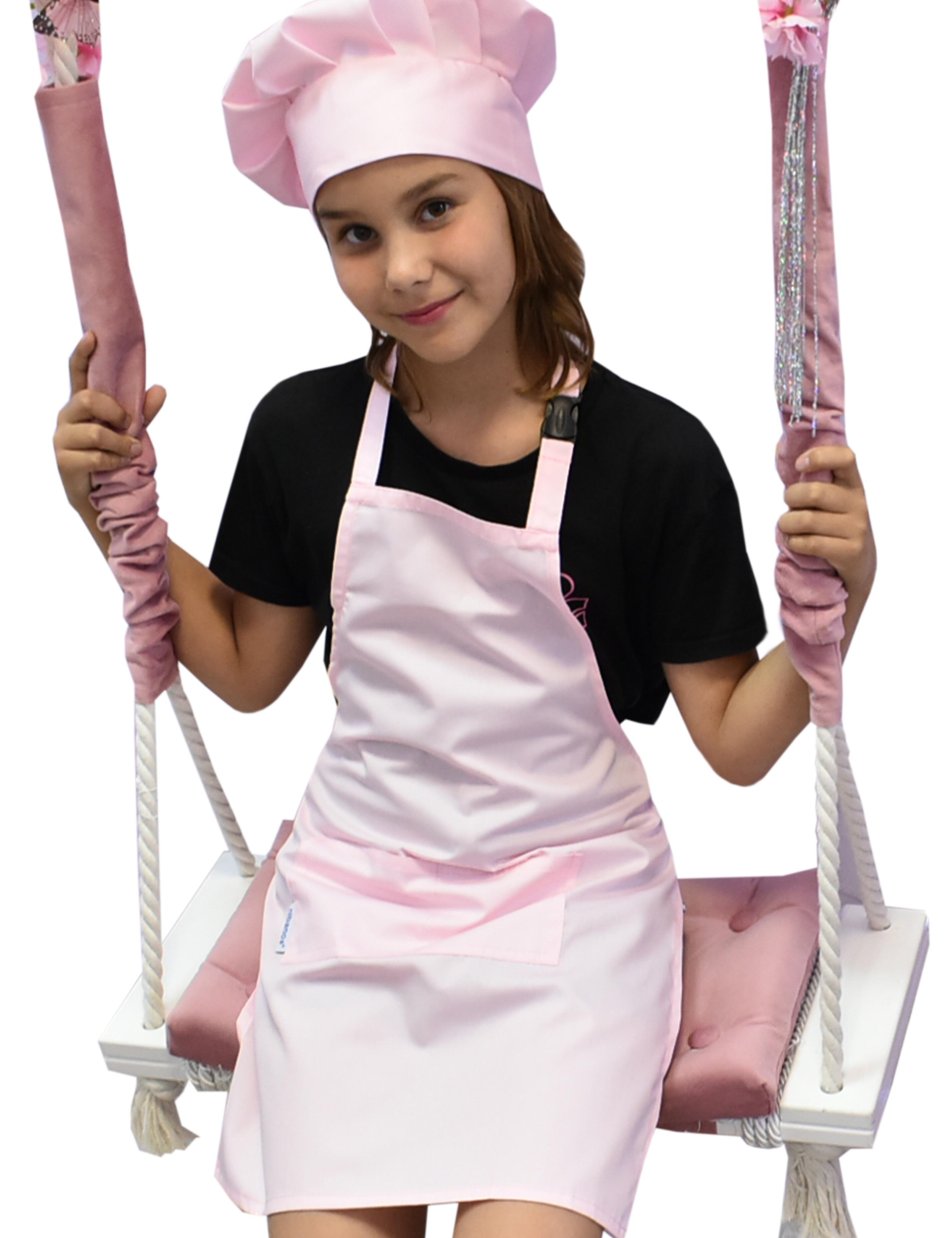 Personalised Pink Kids Apron with logo