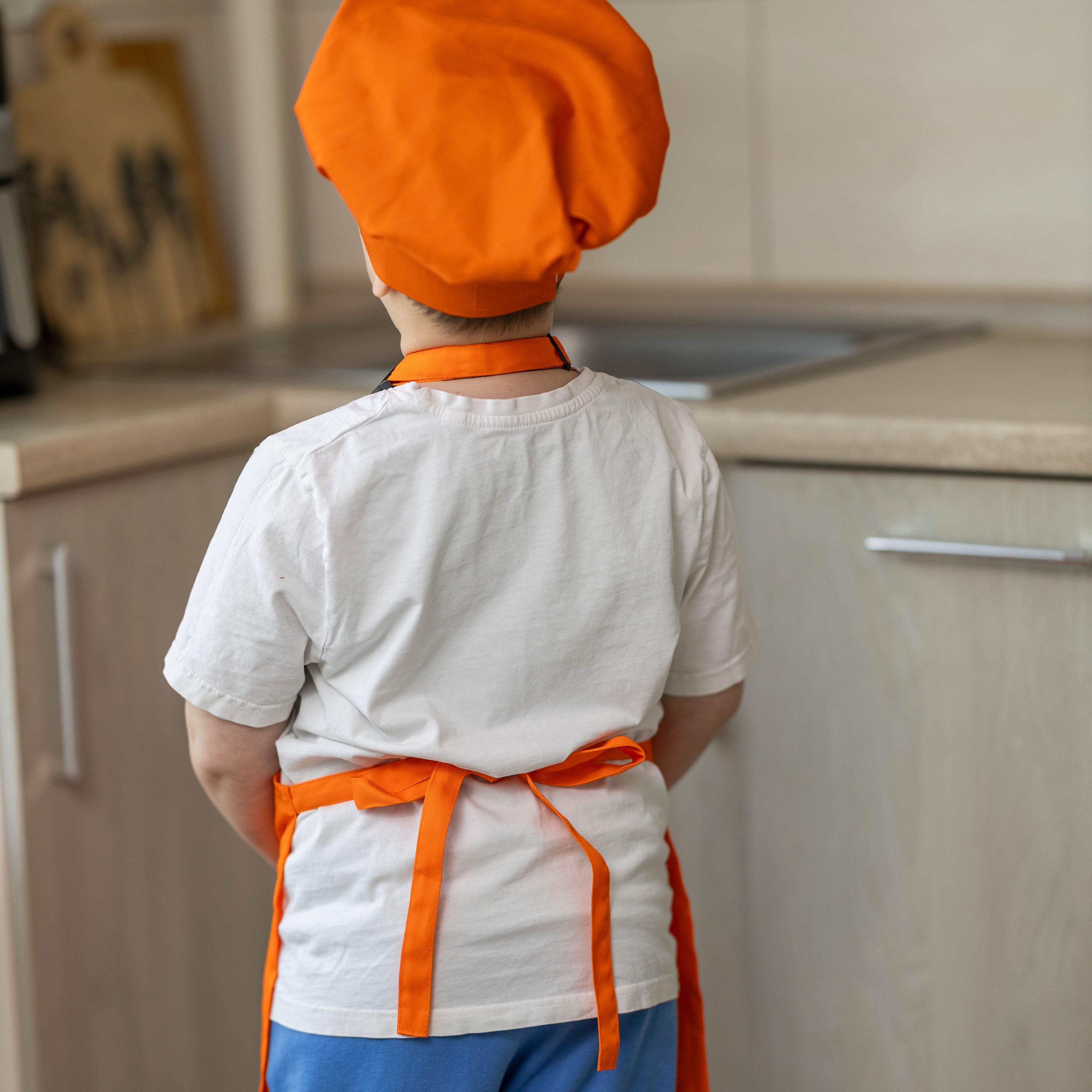 Nibano children's Apron with Pockets Orange
