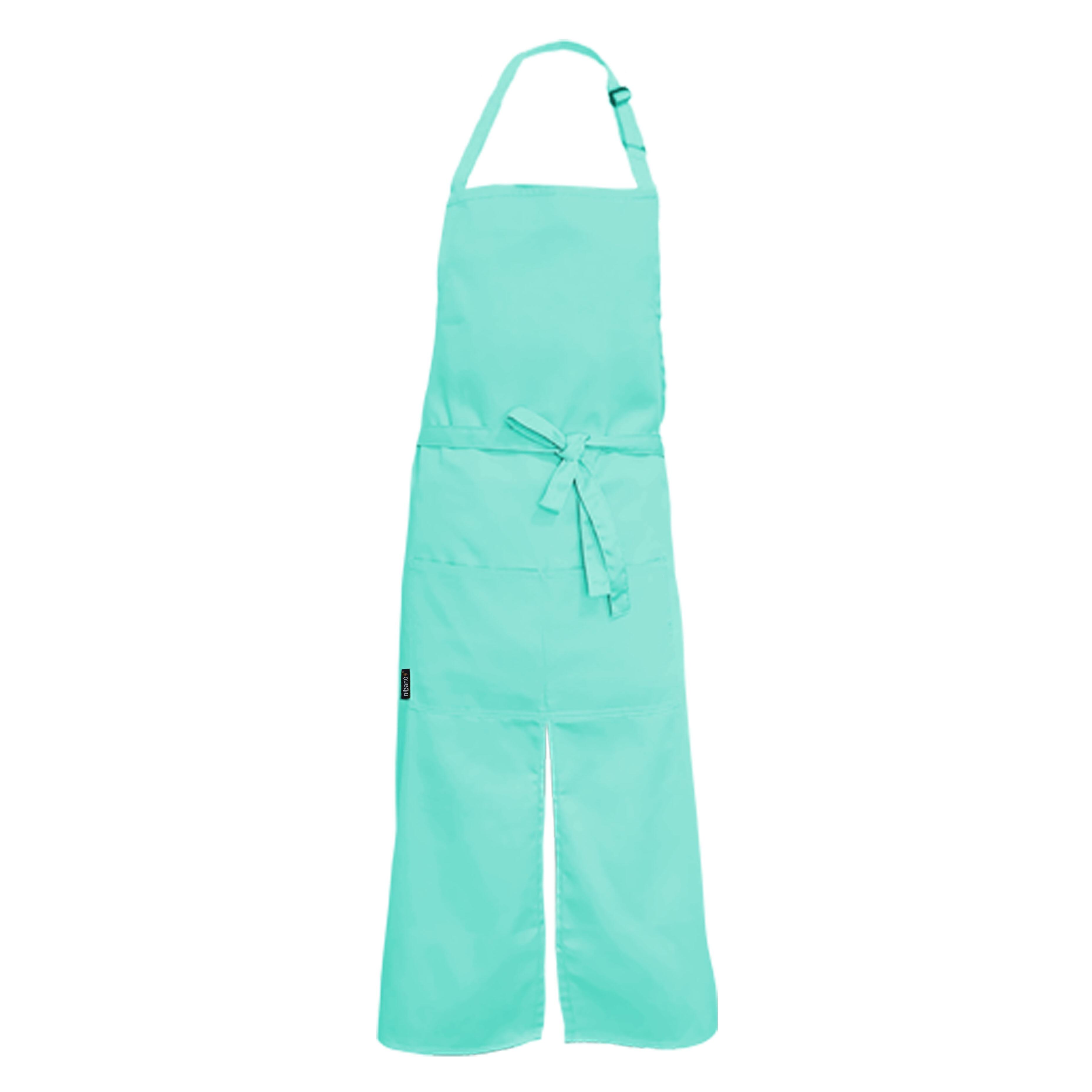 Personalised Long Splitted Bib Apron Mint