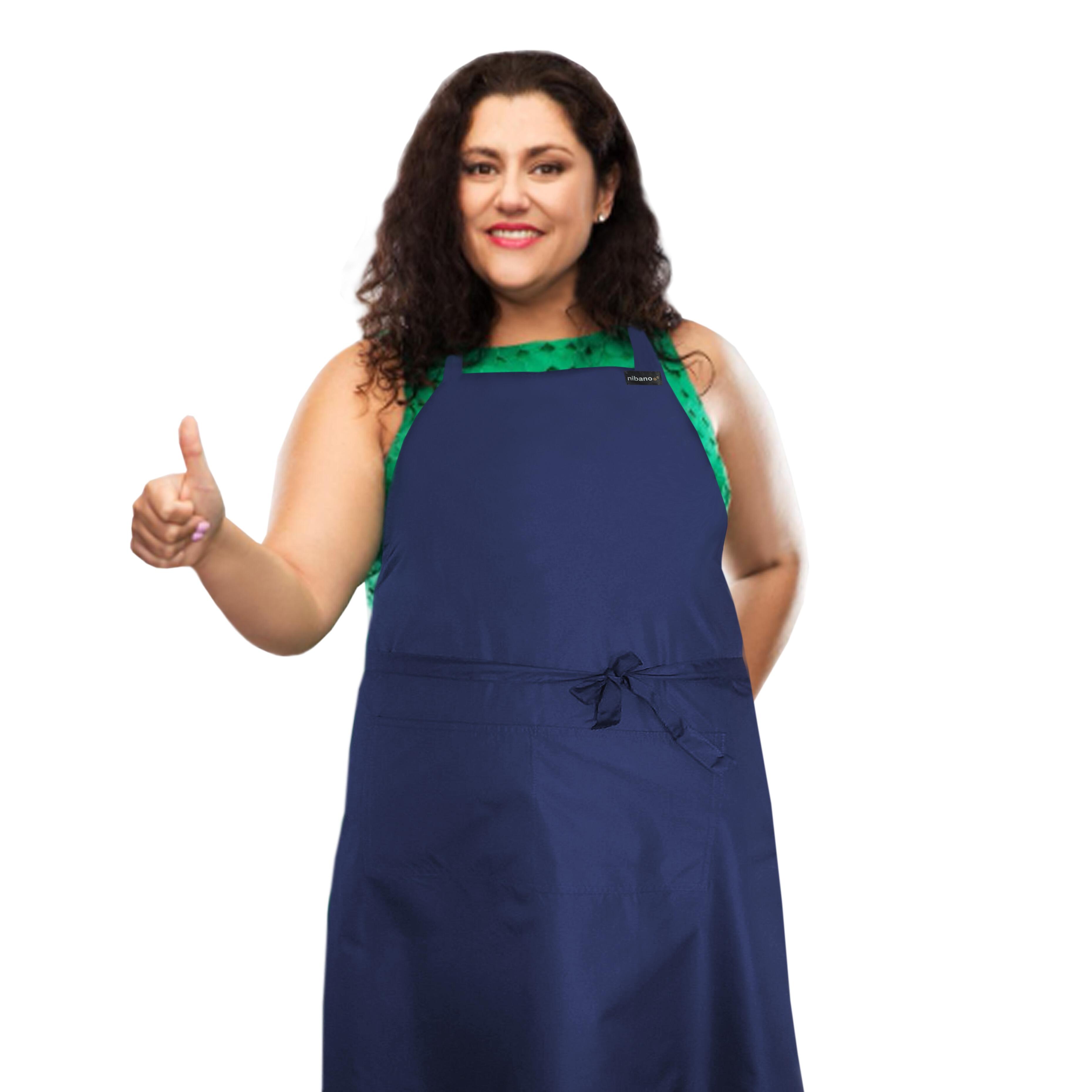 Custom Waterproof Plus size Apron Pockets Navy