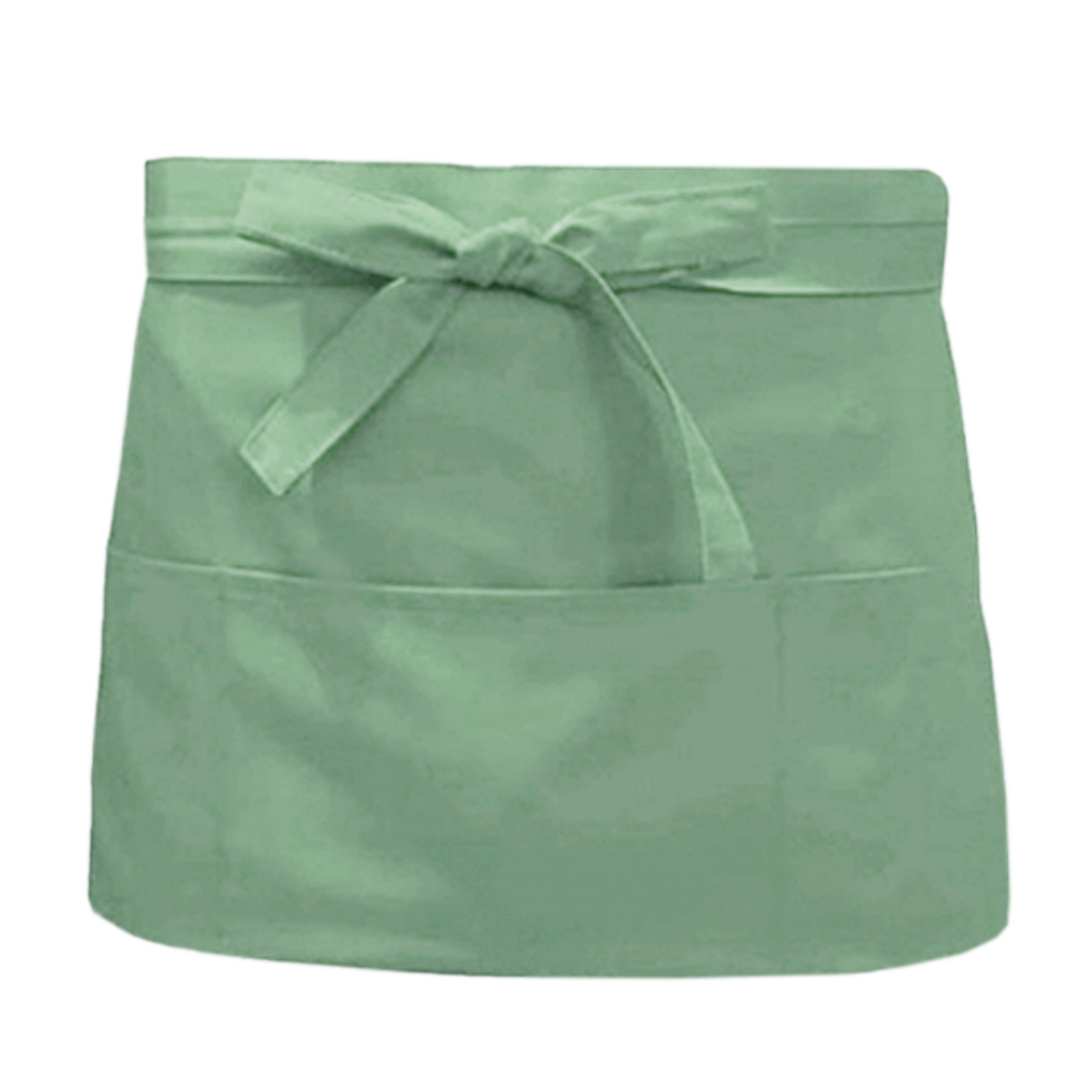 Nibano short waist apron with pockets olive