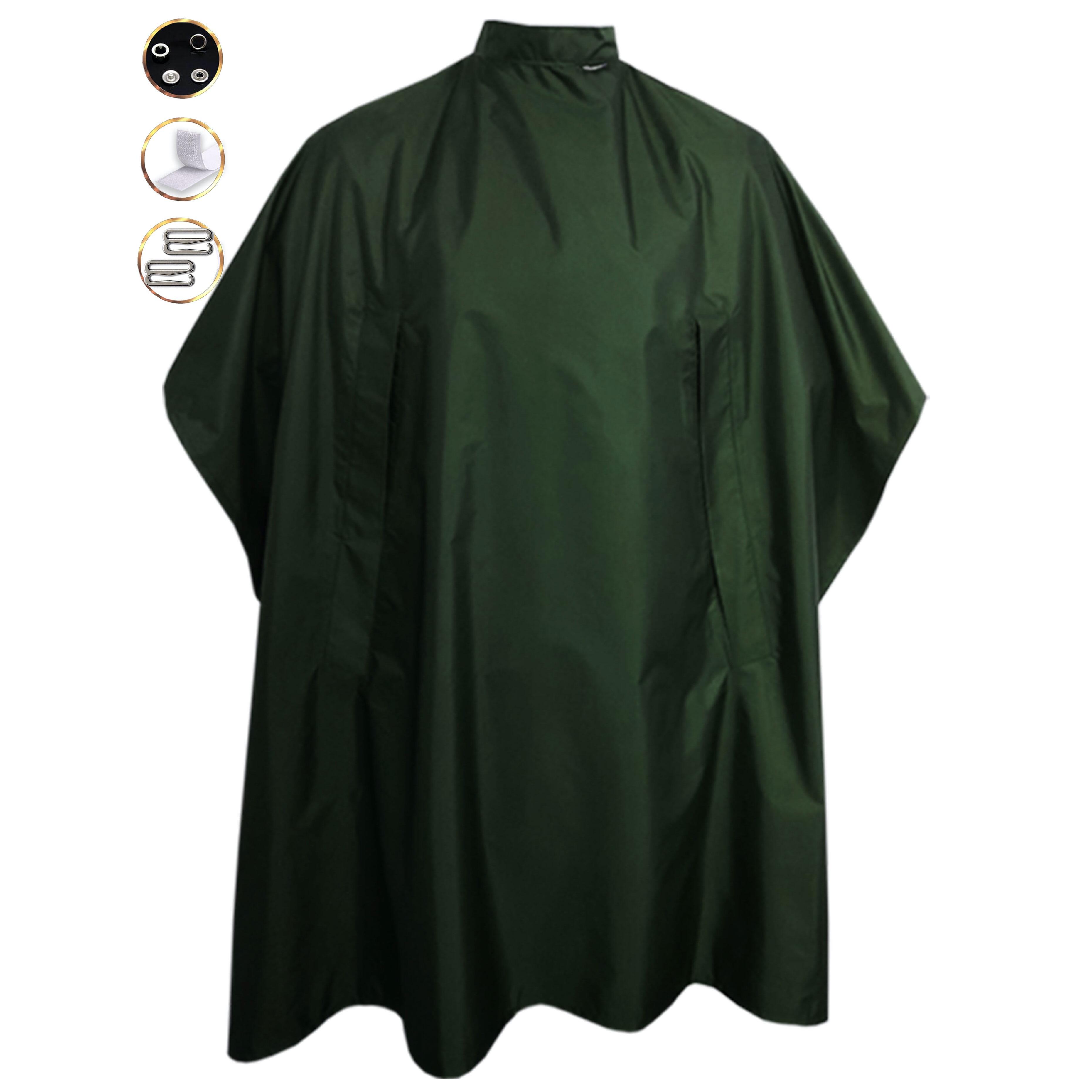 Nibano hairdressing gowns vintage green with hand slits