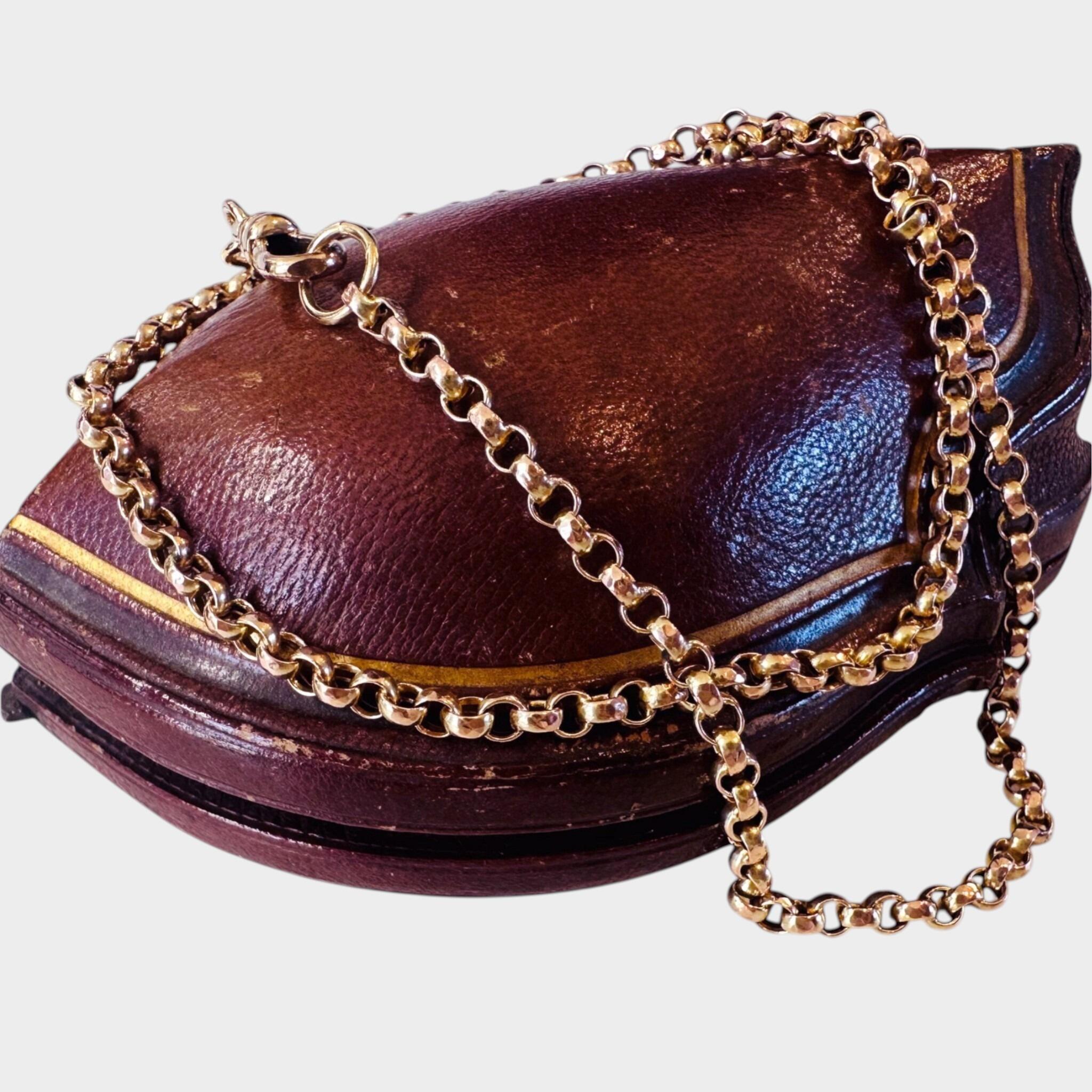 Rose Gold Belcher Link Chain & Dog Clip Clasp displayed on red antique box with grey background