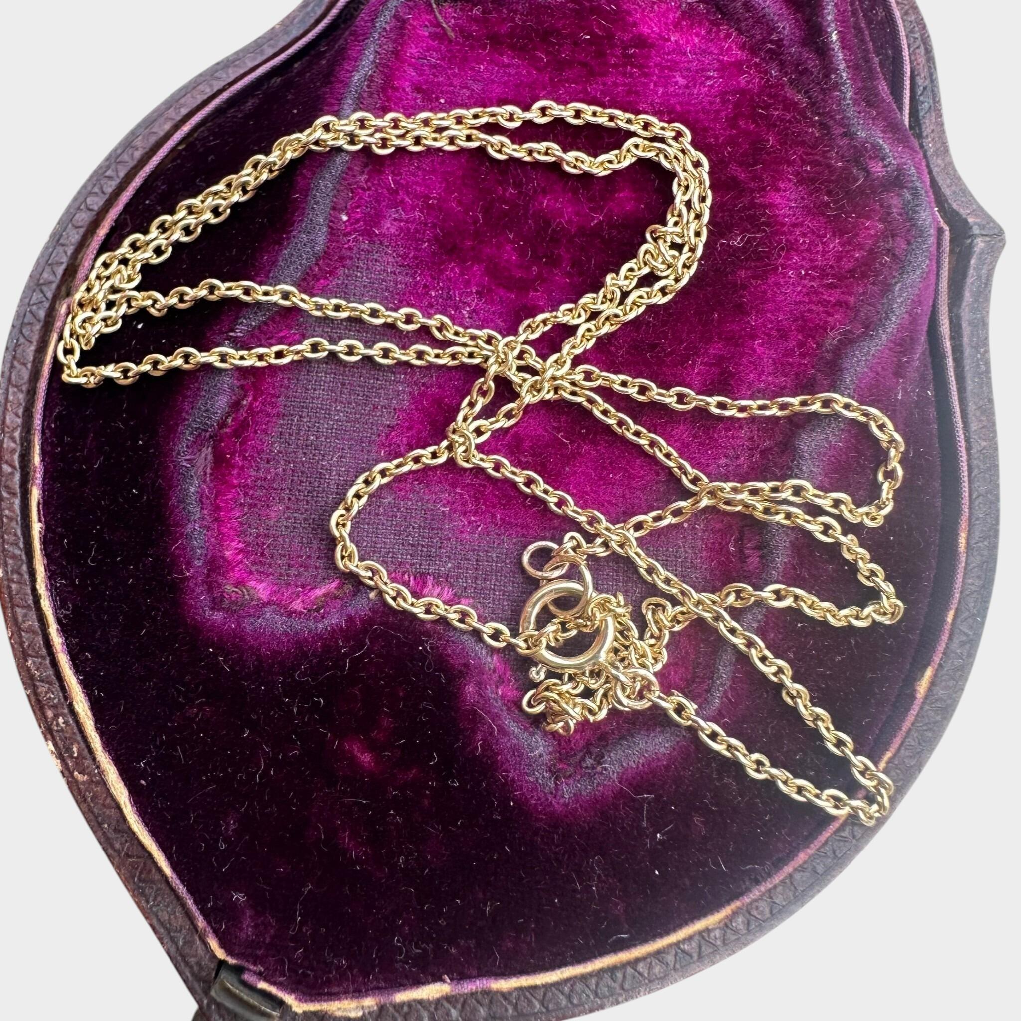 Antique 20 inch Gold Rolo Link Chain
