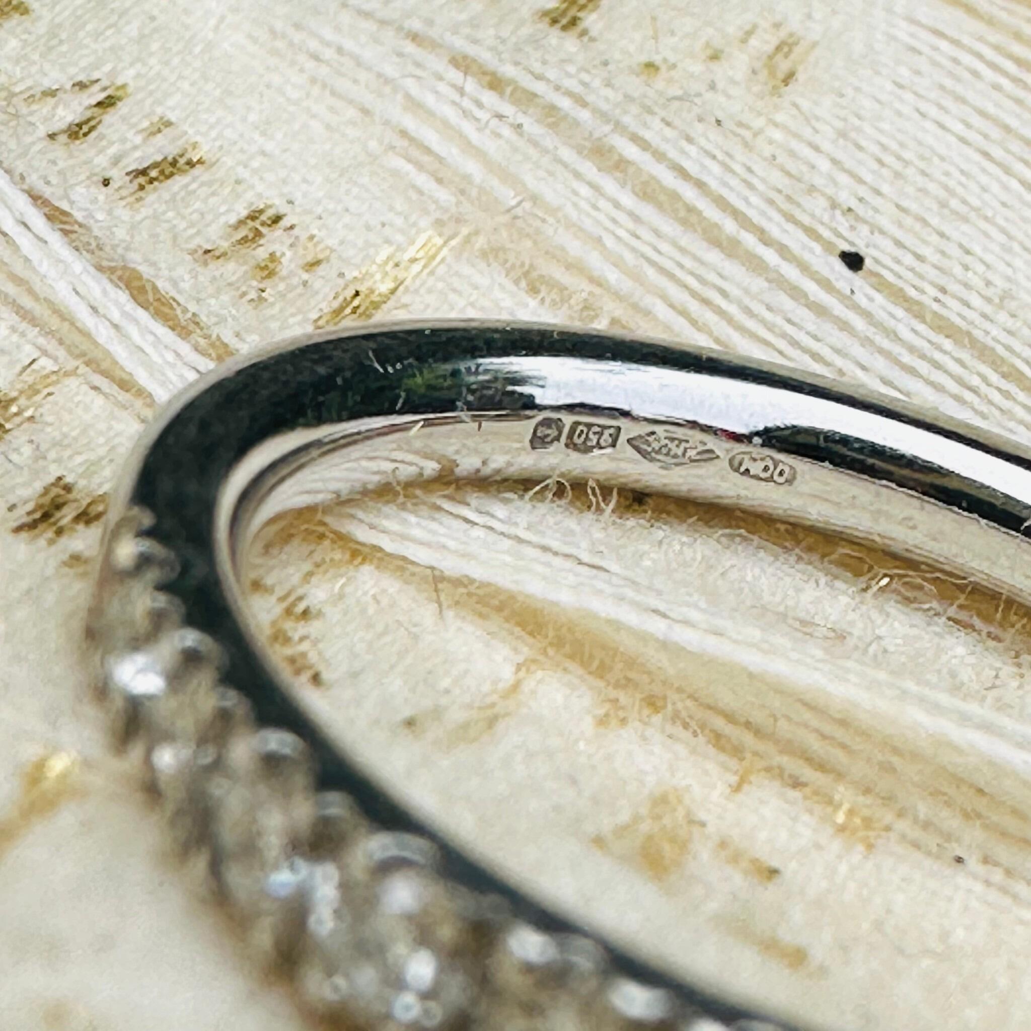 close up of Vintage Platinum & Diamond Band Ring