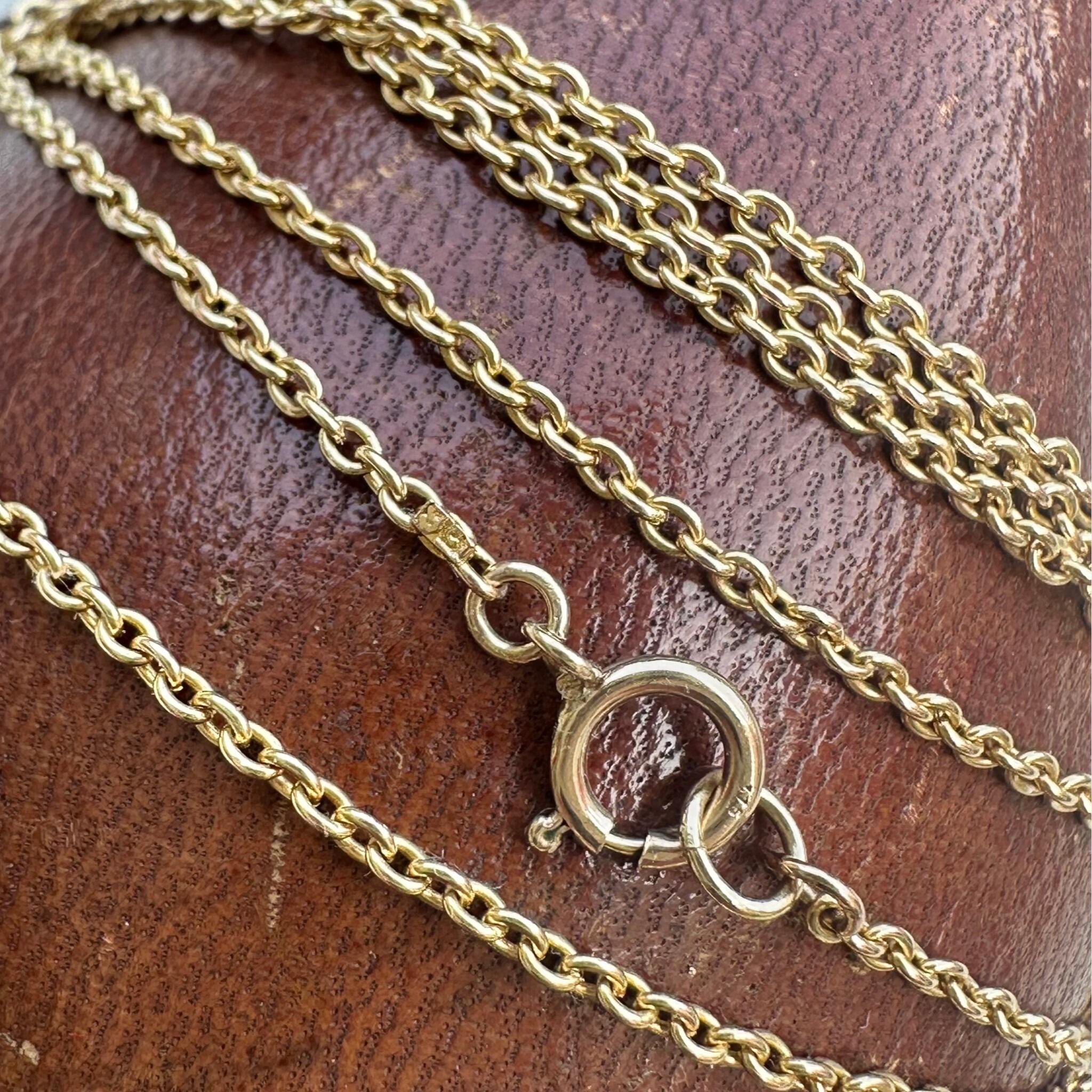 Antique 20 inch Gold Rolo Link Chain
