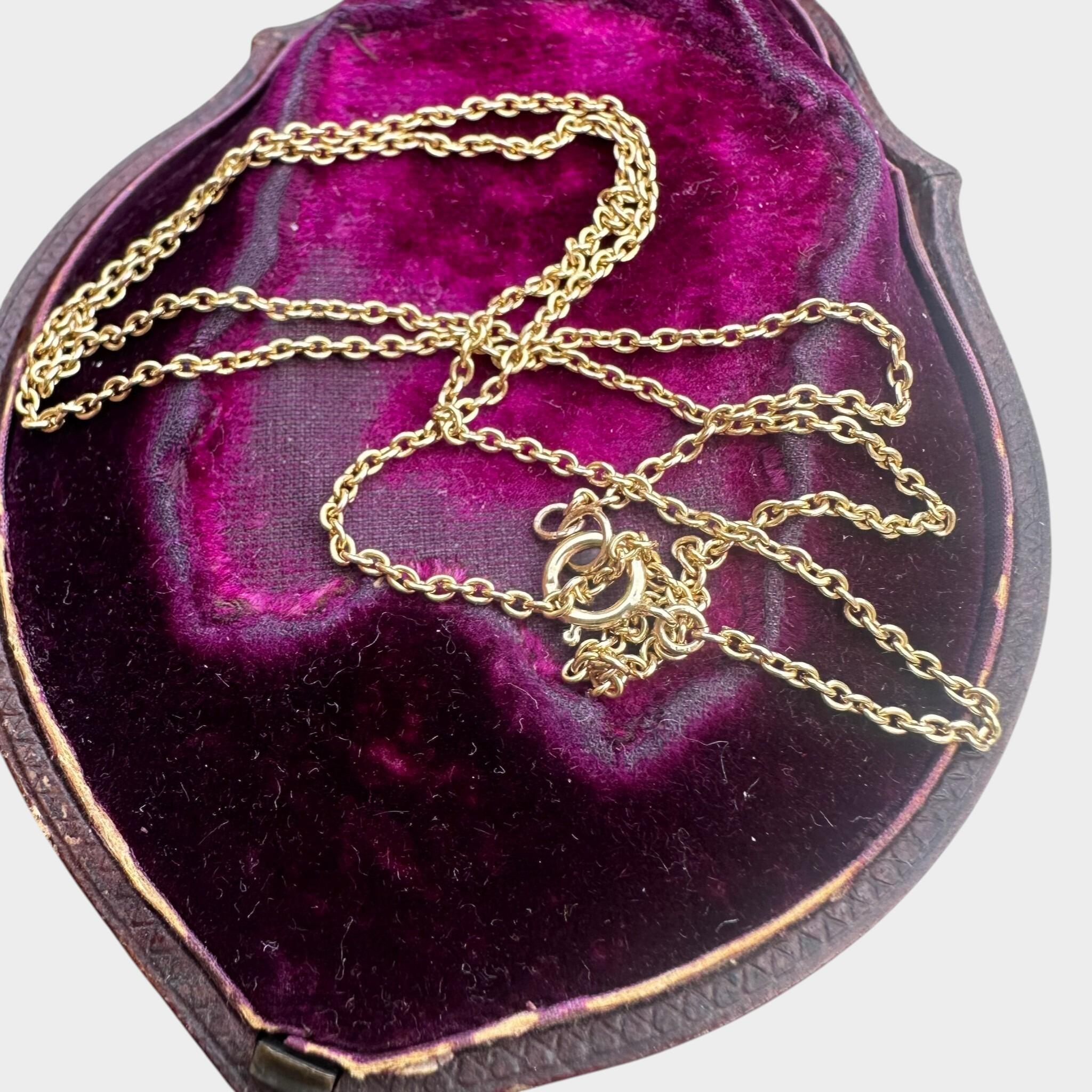 Antique 20 inch Gold Rolo Link Chain