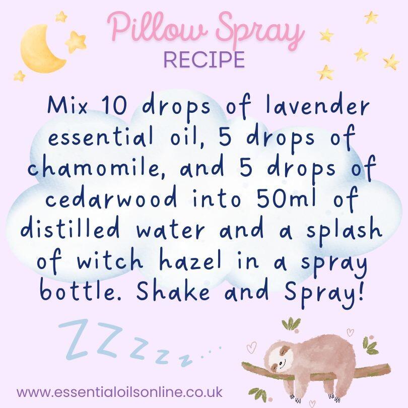 Essential oil pillow spray recipe