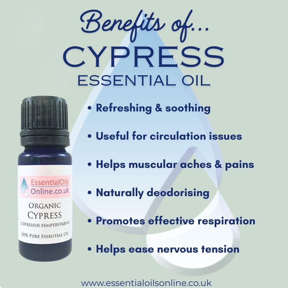 Organic cypress essential oil benefits