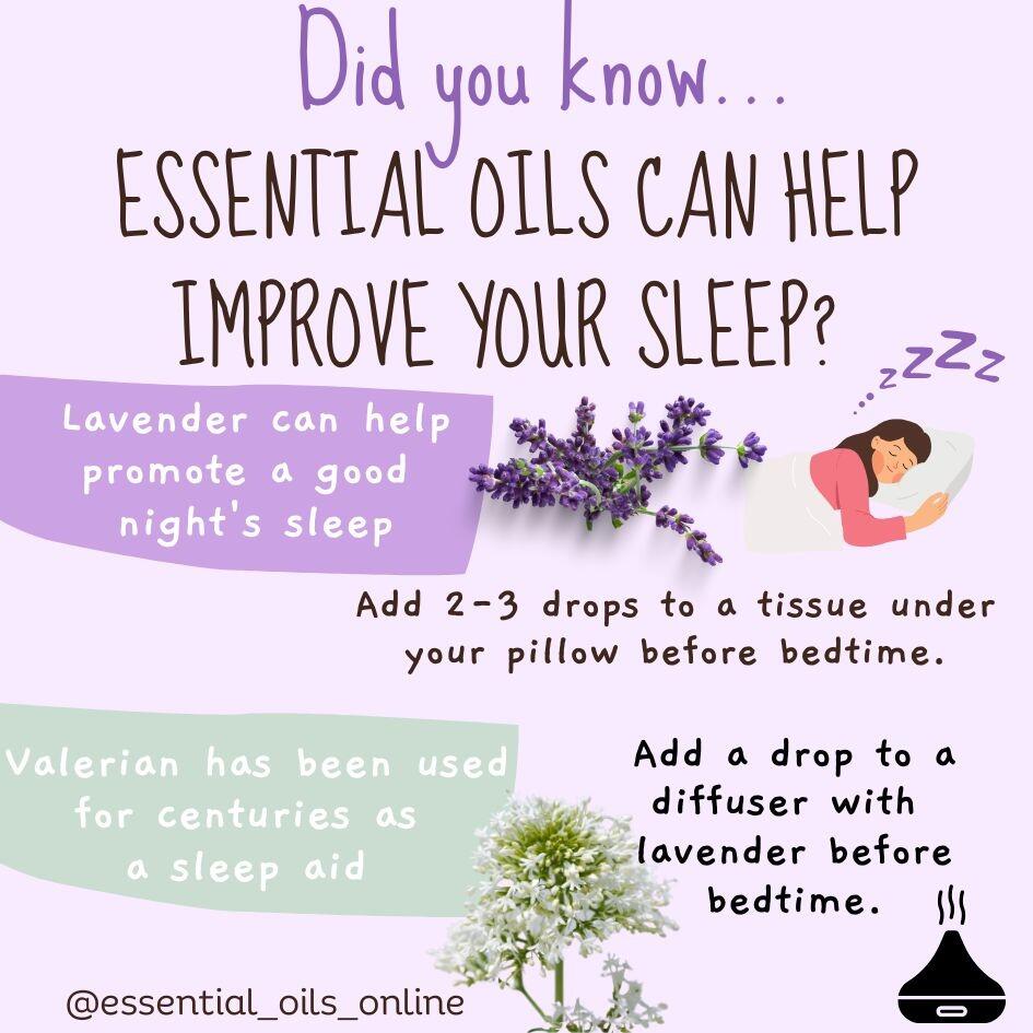 Lavender and Valerian essential oil sleep benefits