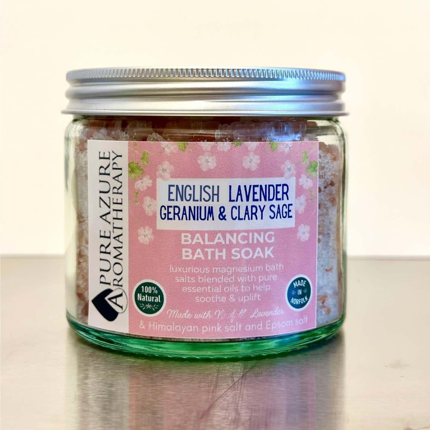 Lavender geranium and clary sage magnesium bath salts