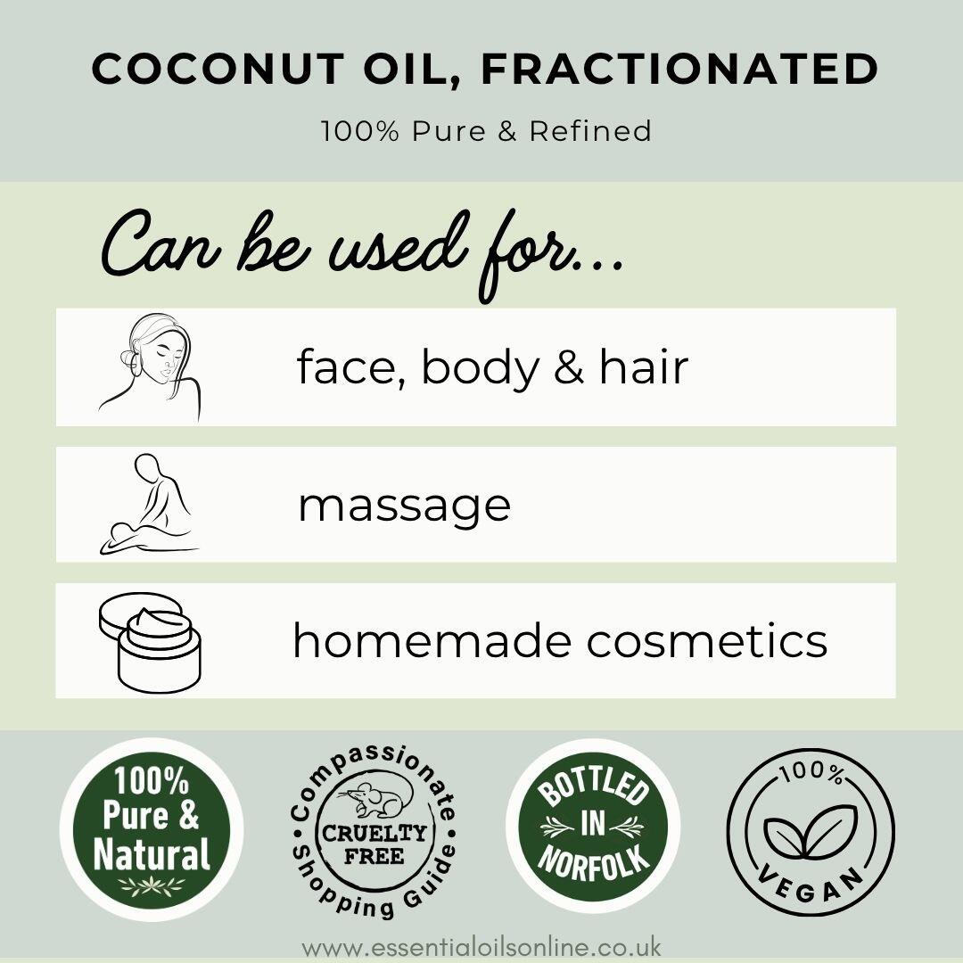 Fractionated Coconut oil uses