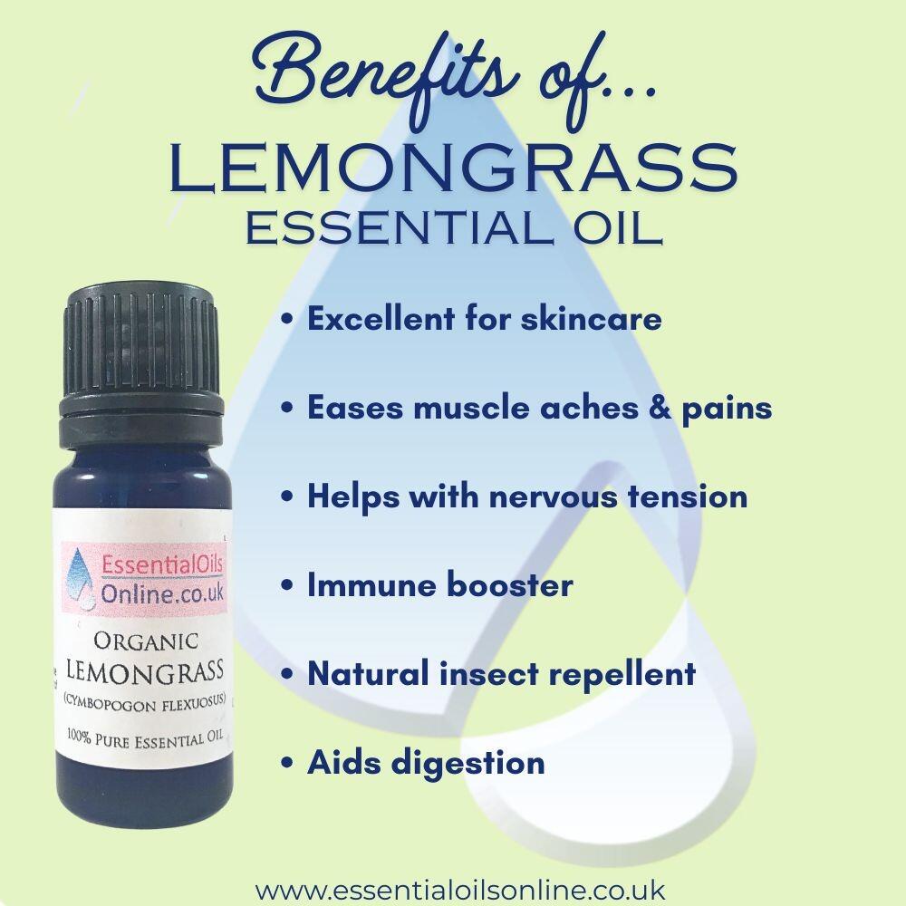Organic Lemongrass essential oil benefits