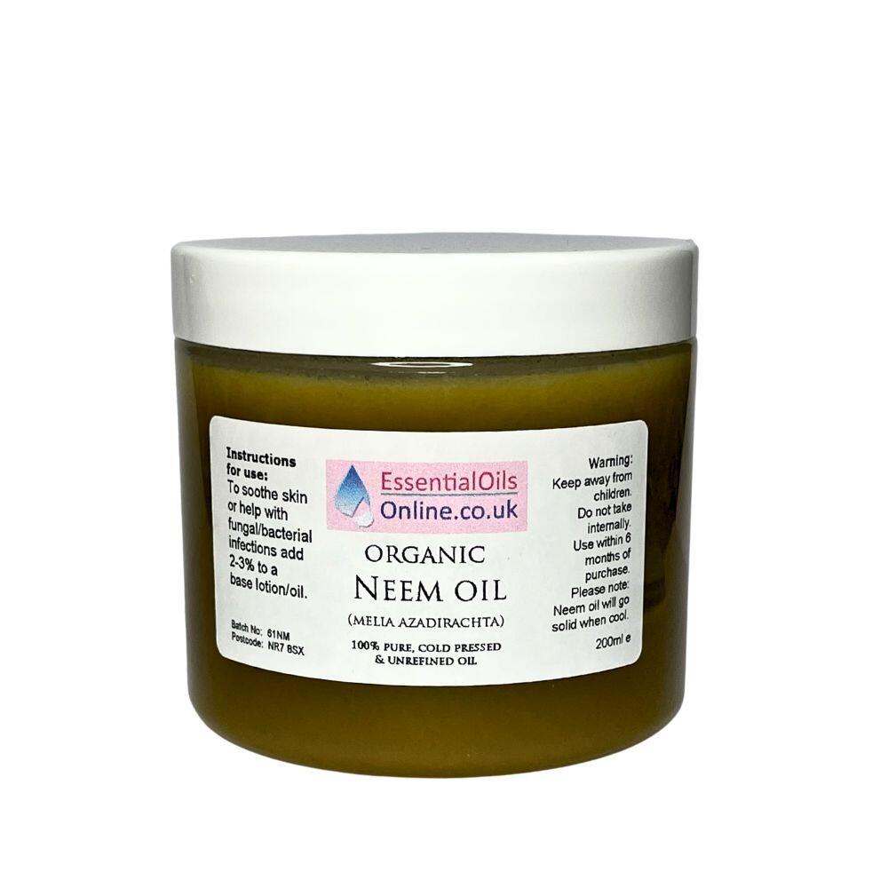 Organic and unrefined Neem oil