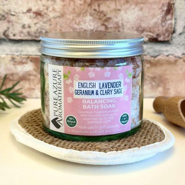English Lavender geranium and clary sage magnesium bath salts