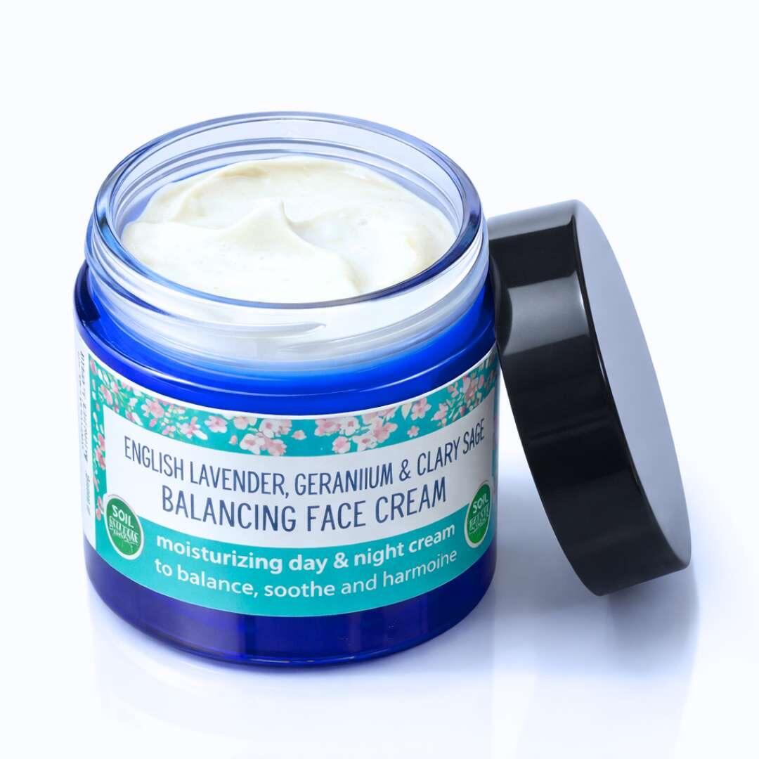 English lavender, geranium and clary sage face cream