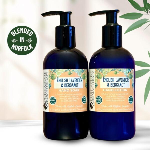 English Lavender & Bergamot Uplifting Liquid Hand Soap and Hand Lotion Set