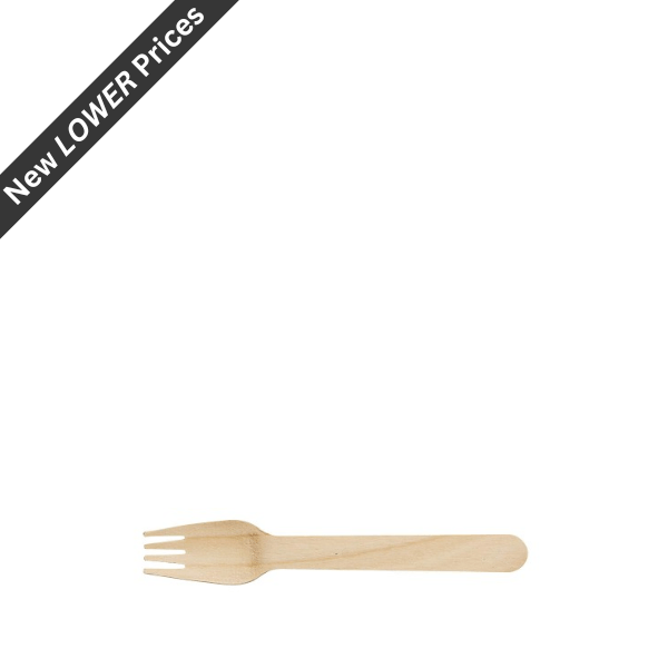 140mm Biodegradable Wooden Forks. -1