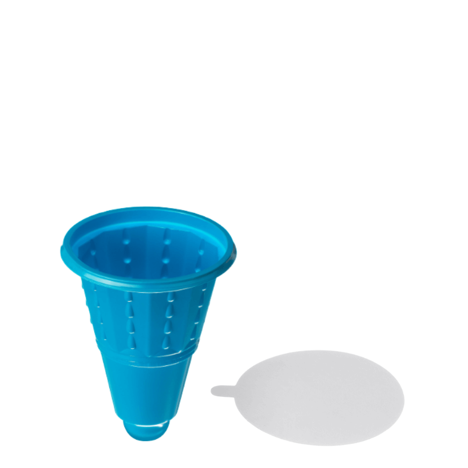 100ml Highball / Screwball Cup & Lid - Blue