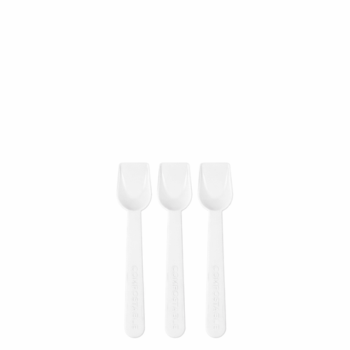 94mm White Compostable Spoons -1